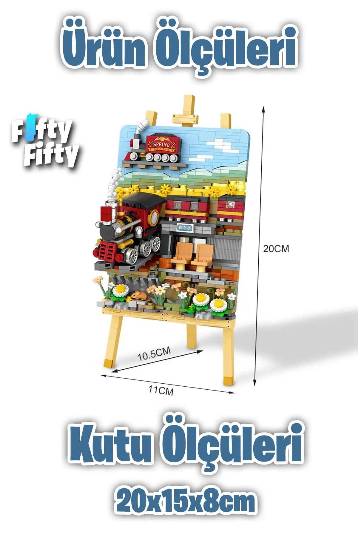 LOZ Creative Serisi Tren Tablosu 758 Parça Oyuncak Yapım Seti FFLZ-1296