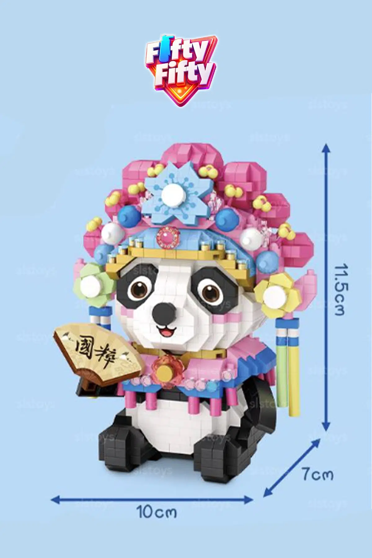 LOZ Micro Serisi Huadan Panda Figürü 1070 Parça Blok Oyuncak Dekoratif Yapım Seti -ff9265