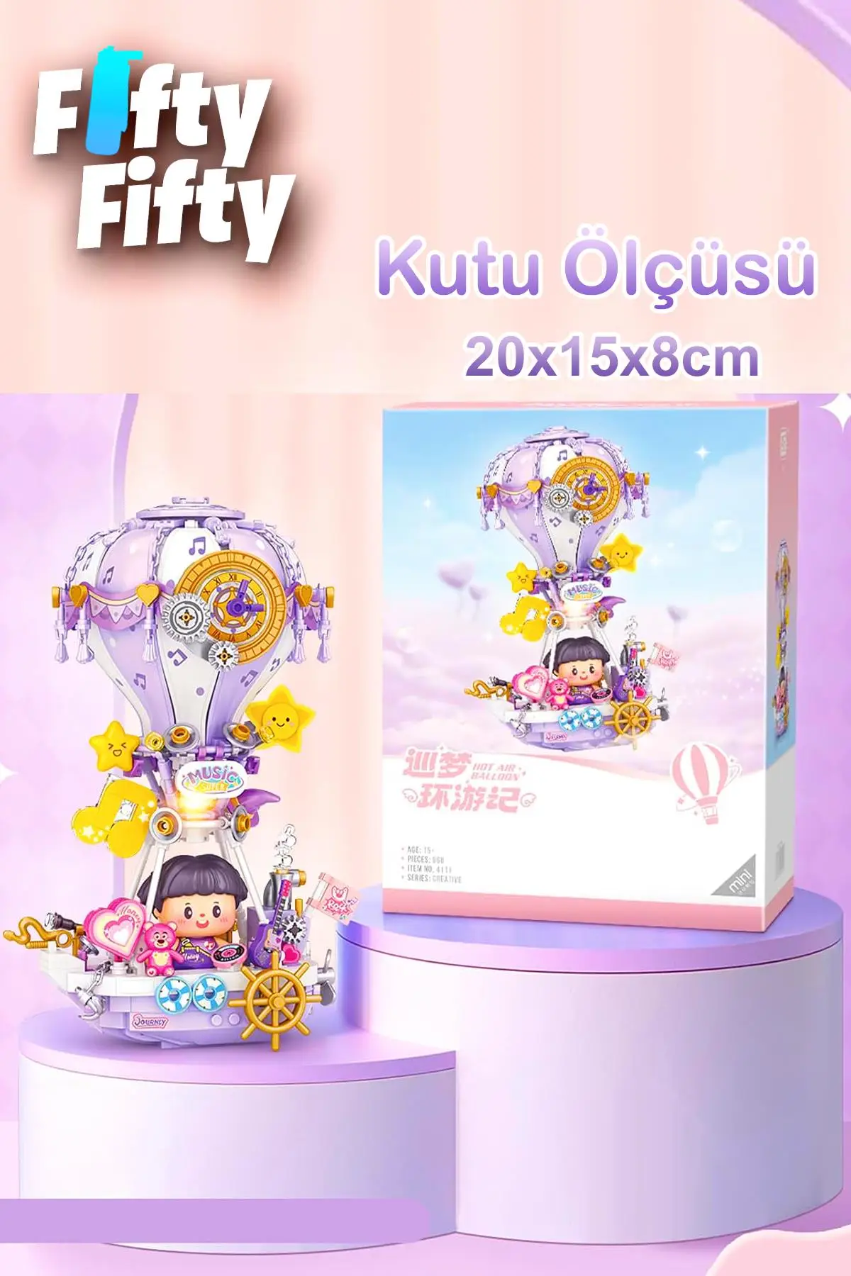 Loz Creative Serisi Mor Hava Balonu 666 Parça Oyuncak Yapım Seti FFLZ-4111
