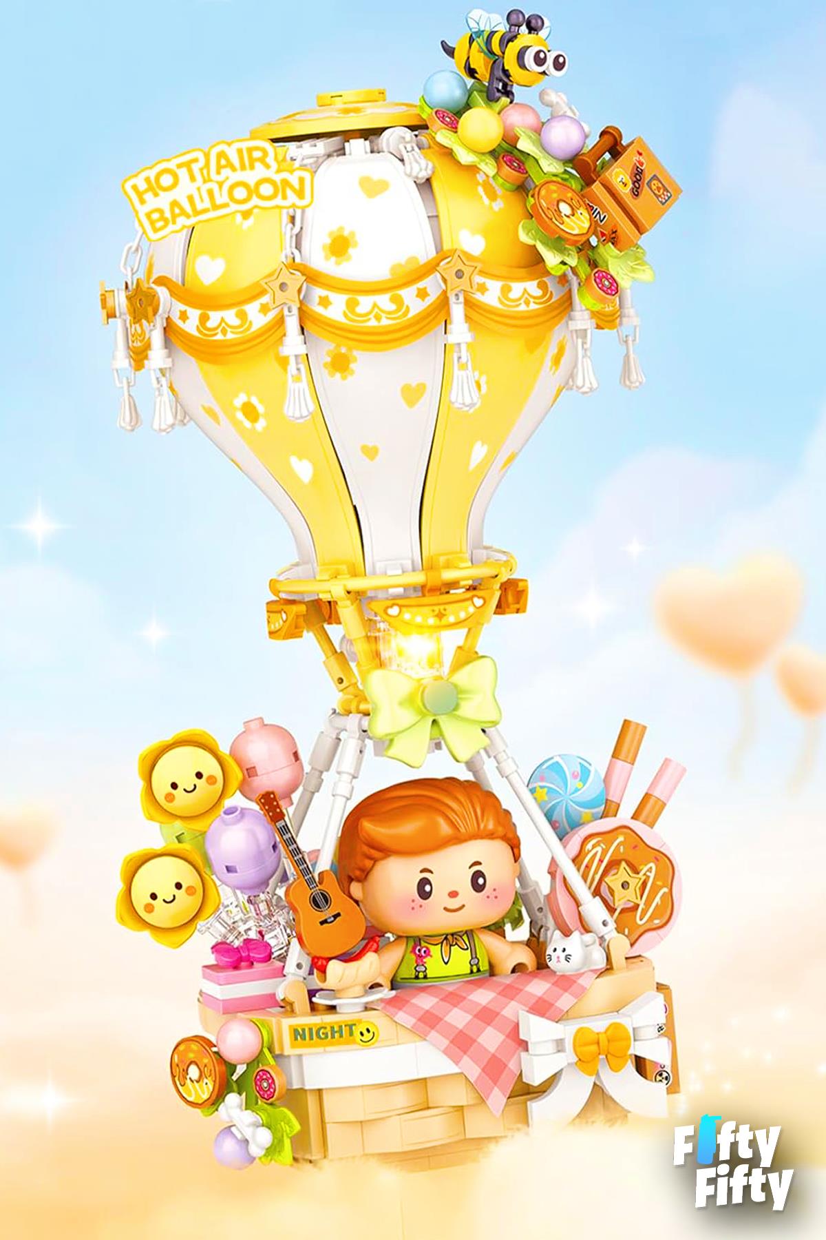 Loz Creative Serisi Sarı Hava Balonu 750 Parça Oyuncak Yapım Seti FFLZ-4113