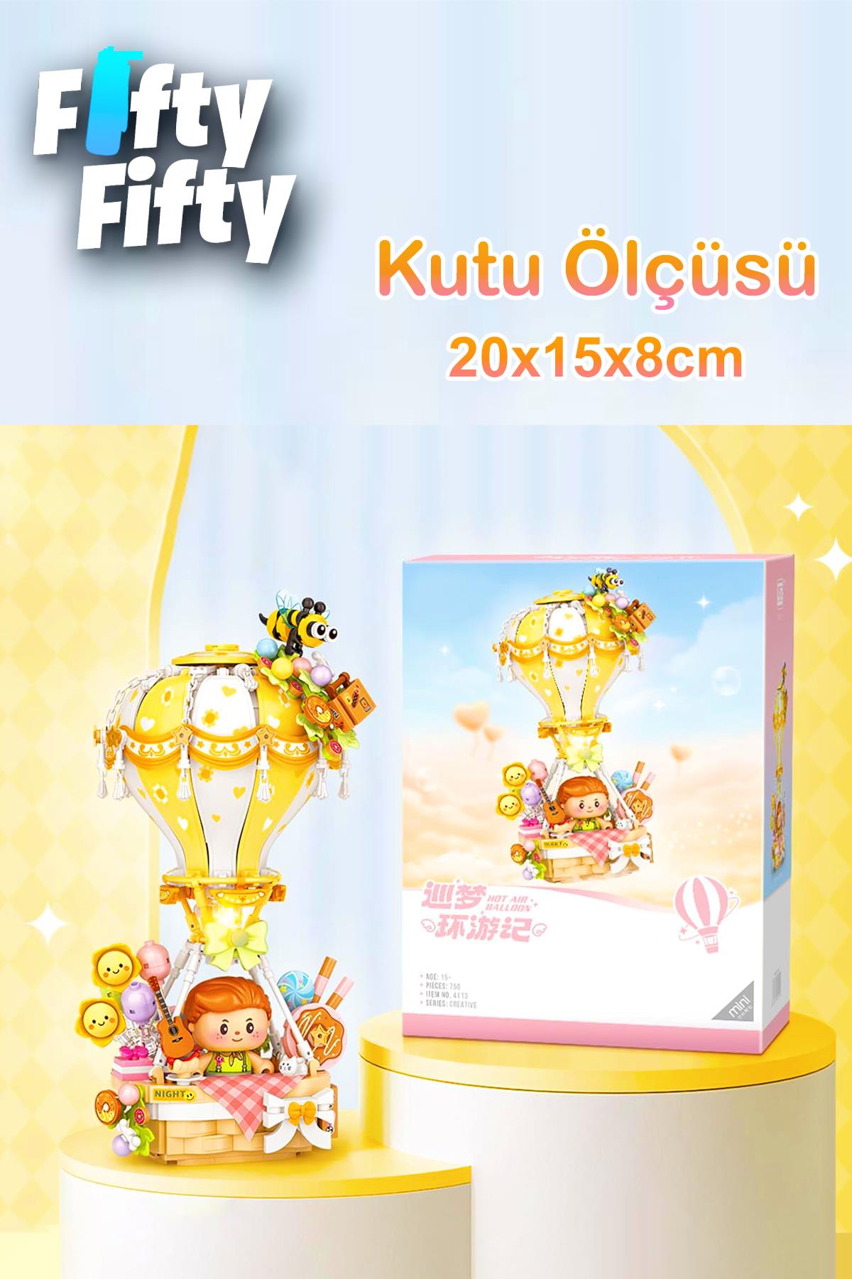 Loz Creative Serisi Sarı Hava Balonu 750 Parça Oyuncak Yapım Seti FFLZ-4113