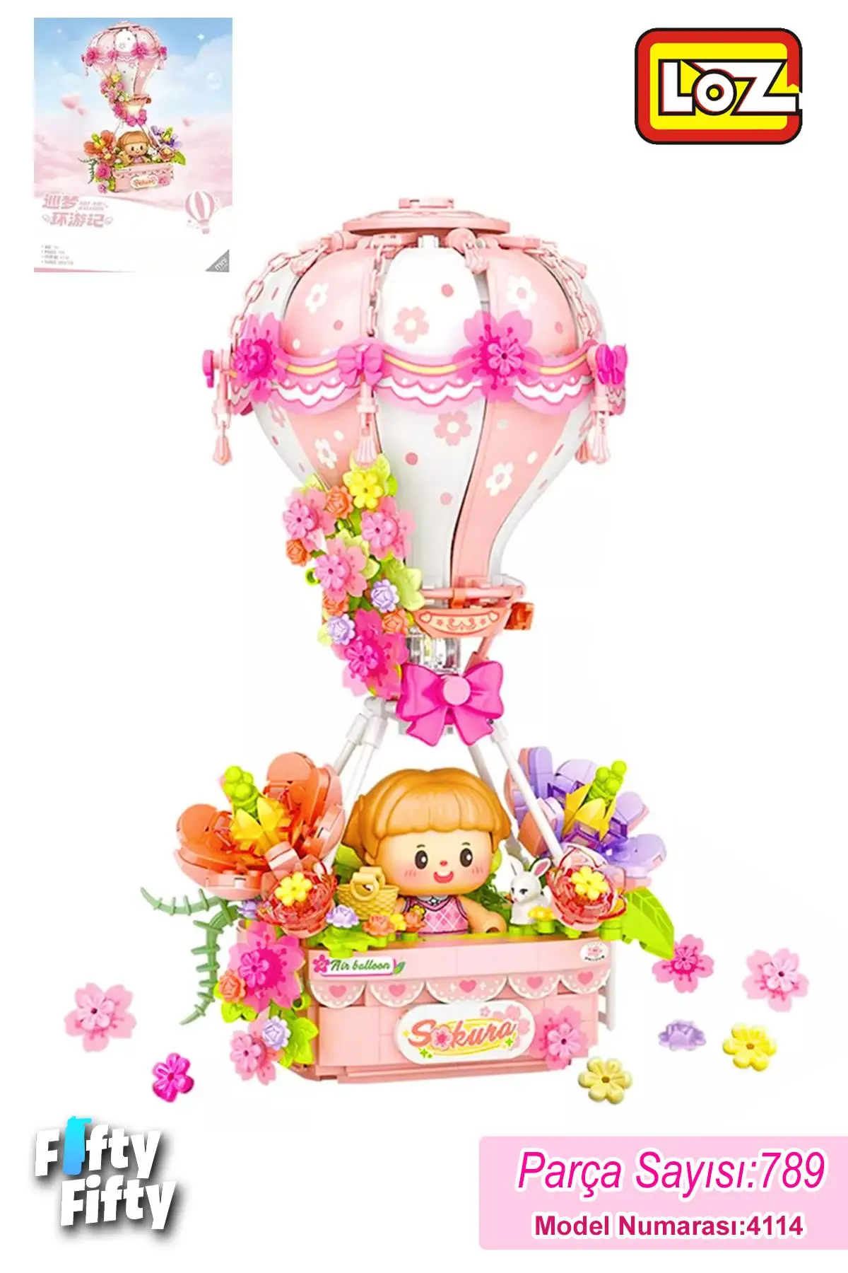 Loz Creative Serisi Pembe Hava Balonu 750 Parça Oyuncak Yapım Seti FFLZ-4114