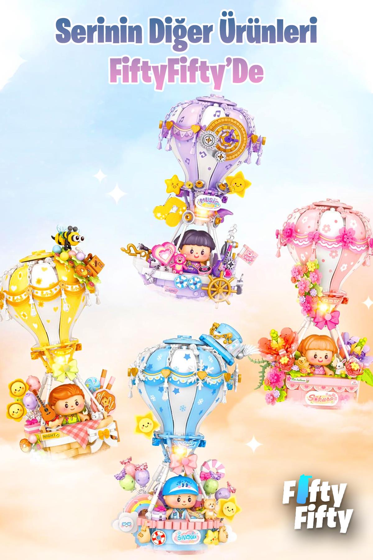 Loz Creative Serisi Pembe Hava Balonu 750 Parça Oyuncak Yapım Seti FFLZ-4114