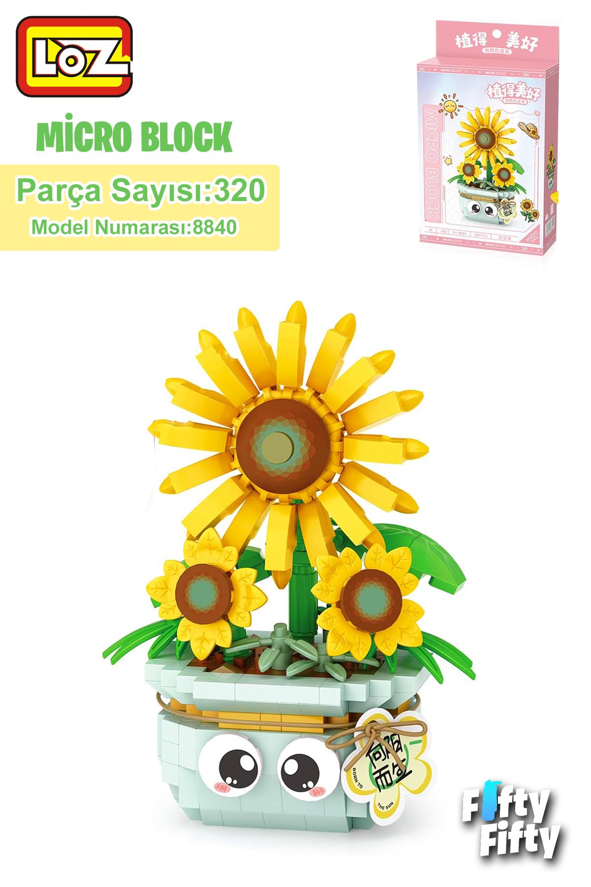 LOZ Micro Block Serisi Çiçek Buketi 320 Parça Oyuncak Yapım Seti FFLZ-8840