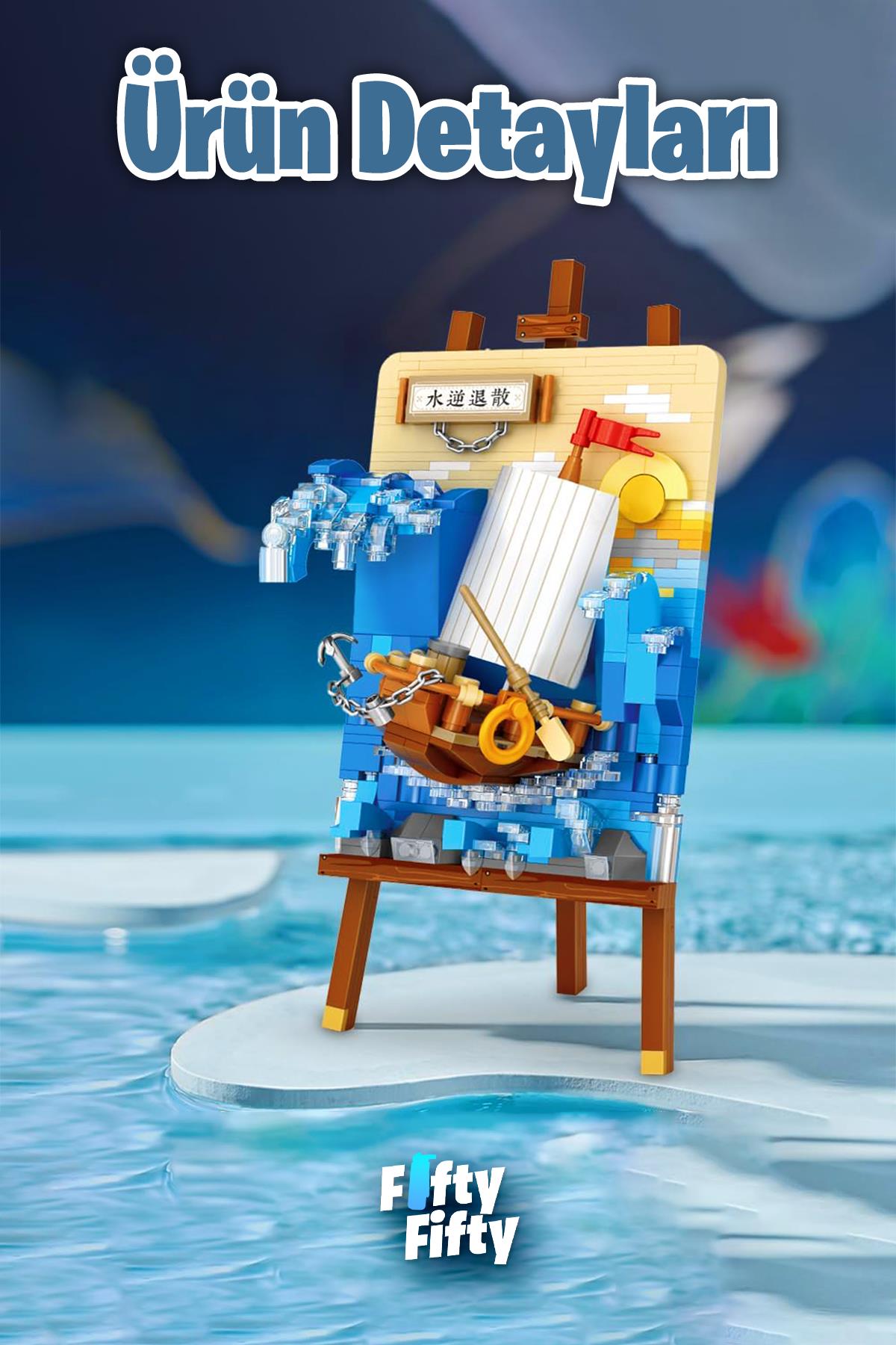 LOZ Creative Serisi Gemi Tablosu 592 Parça Oyuncak Yapım Seti FFLZ-1280