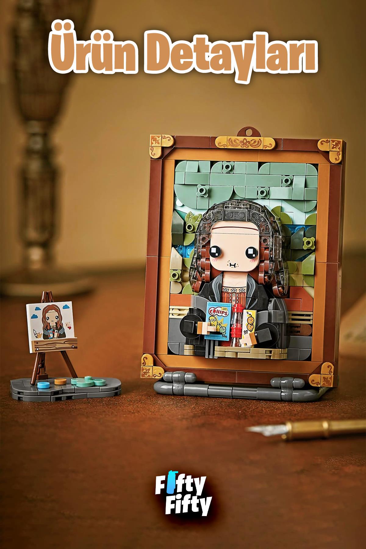 LOZ Creative Serisi Şövale Figürlü Ve Tablo 604 Parça Oyuncak Yapım Seti FFLZ-1286