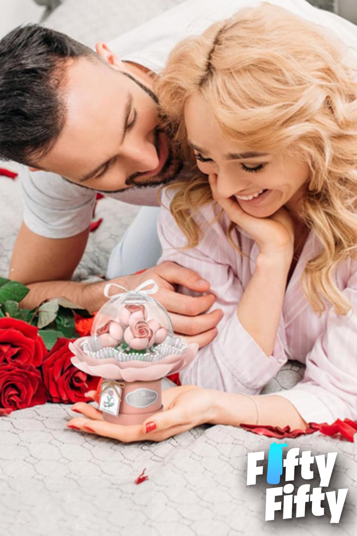 Loz Ledli Pembe Dekoratif ve Koleksiyonluk Çiçek Buketi 285 Parça Çiçek Modeli Yapım Seti FFLZ-1298