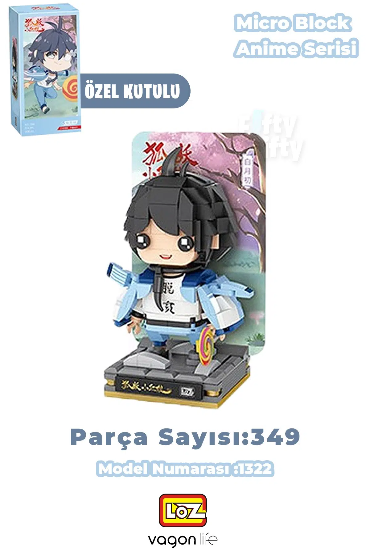 Loz Micro Anime Serisi 1322 Modeli 349 Parça Dekoratif Oyuncak Yapım Seti Yapı Blok FFLZ-1322
