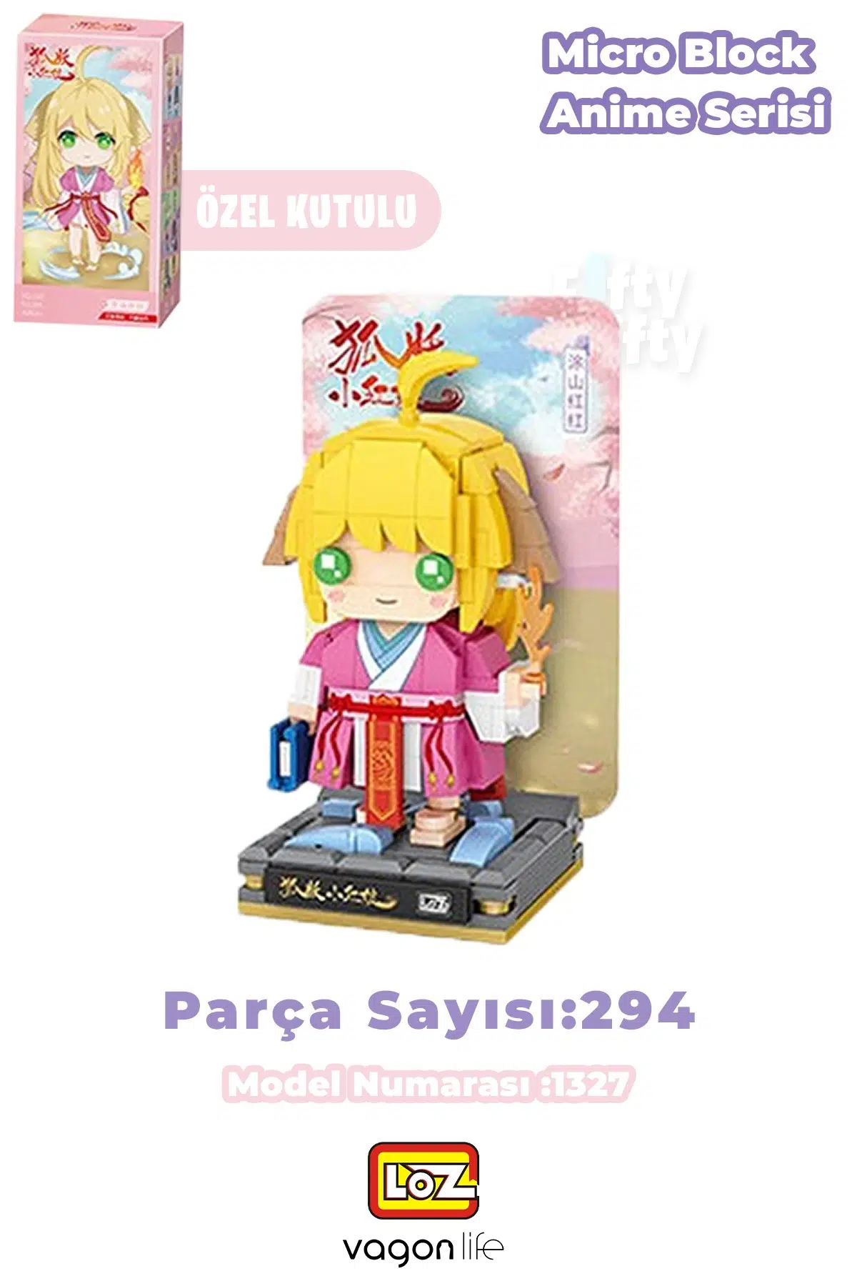 Loz Micro Anime Serisi 1327 Modeli 294 Parça Dekoratif Oyuncak Yapım Seti Yapı Blok FFLZ-1327