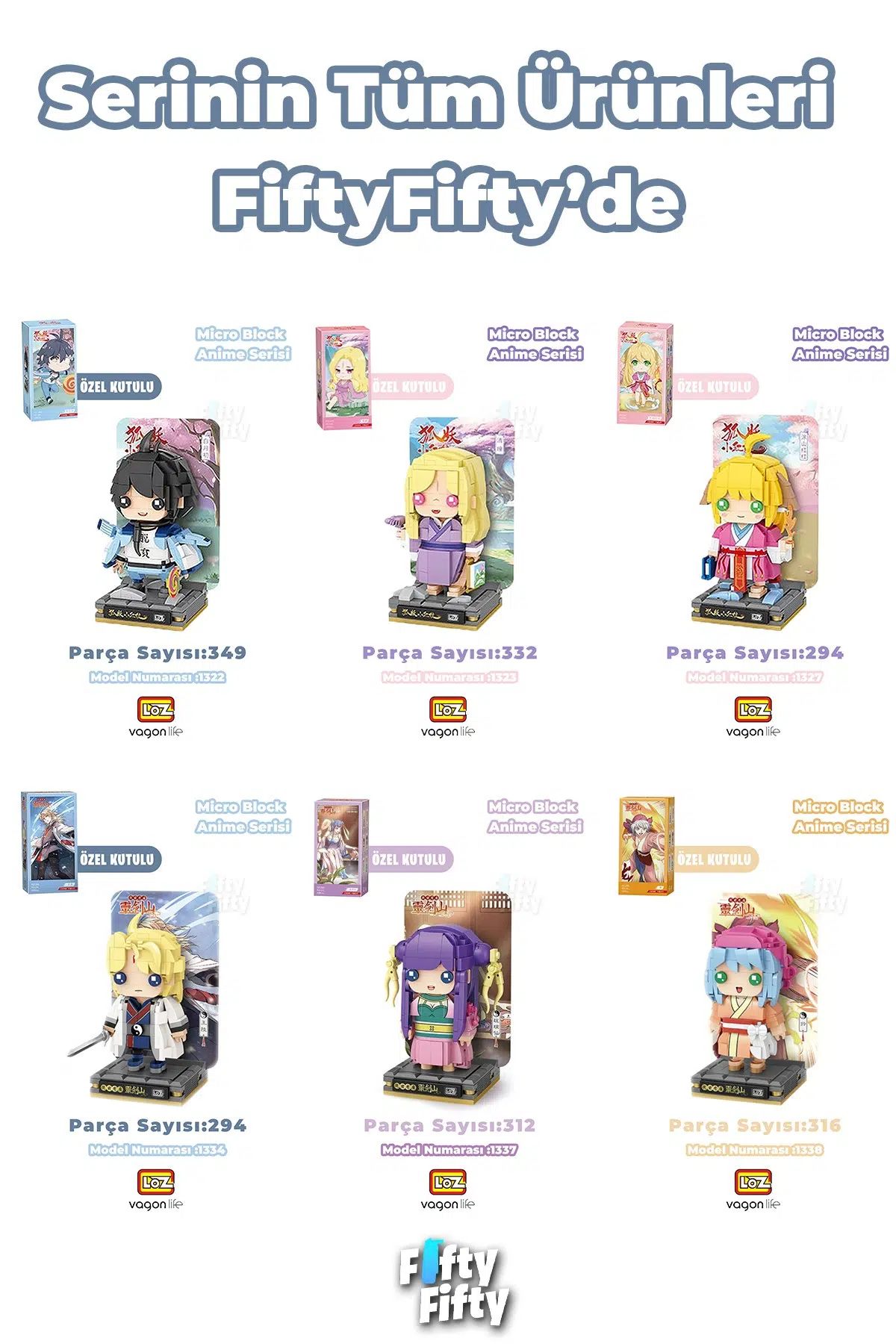 Loz Micro Anime Serisi 1327 Modeli 294 Parça Dekoratif Oyuncak Yapım Seti Yapı Blok FFLZ-1327