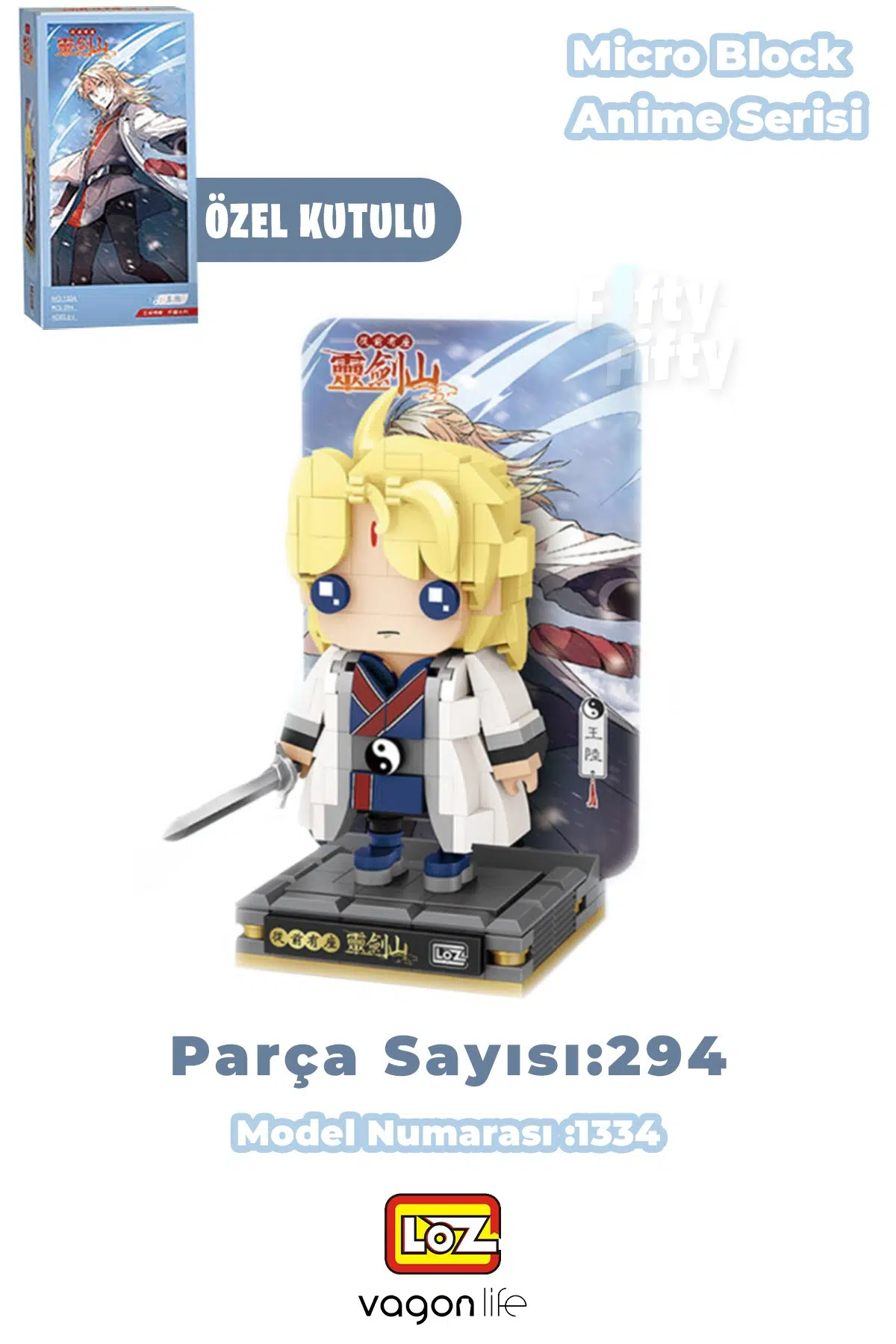 Loz Micro Anime Serisi 1334 Modeli 294 Parça Dekoratif Oyuncak Yapım Seti Yapı Blok FFLZ-1334