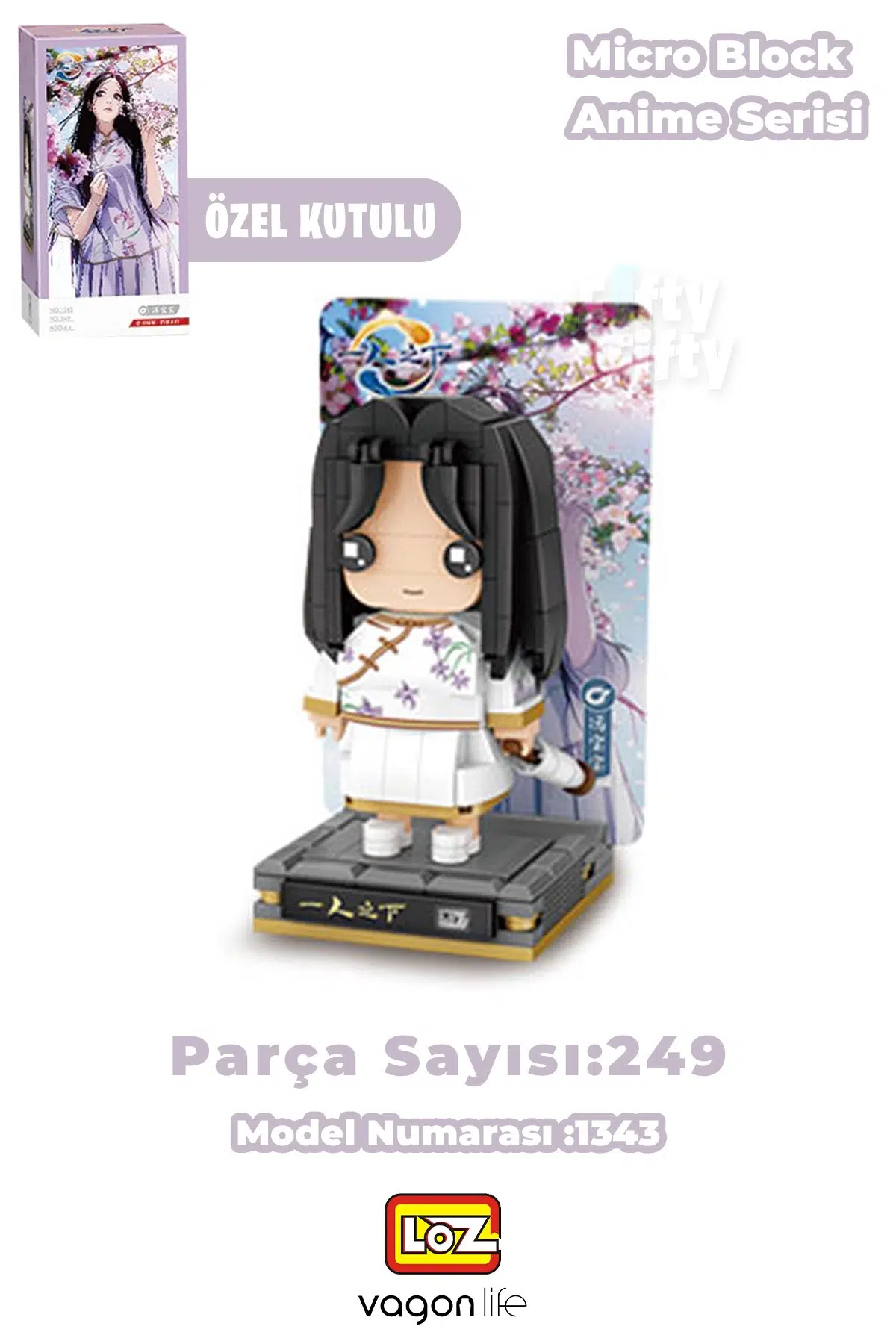 Loz Micro Anime Serisi 1343 Modeli 249 Parça Dekoratif Oyuncak Yapım Seti Yapı Blok FFLZ-1343