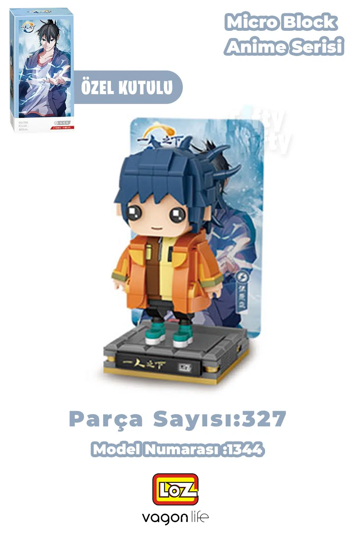 Loz Micro Anime Serisi 1344 Modeli 327 Parça Dekoratif Oyuncak Yapım Seti Yapı Blok FFLZ-1344
