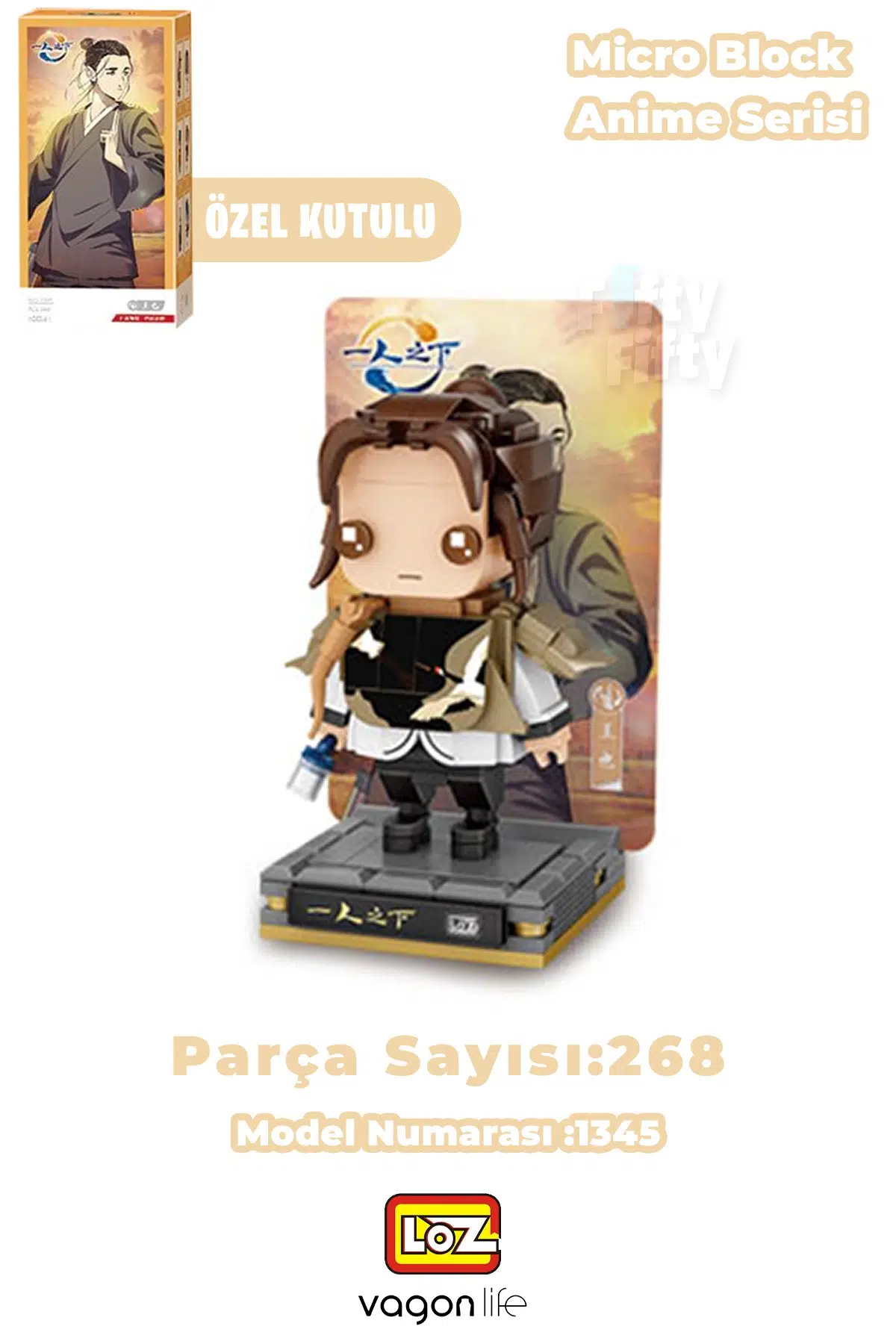 Loz Micro Anime Serisi 1345 Modeli 268 Parça Dekoratif Oyuncak Yapım Seti Yapı Blok FFLZ-1345