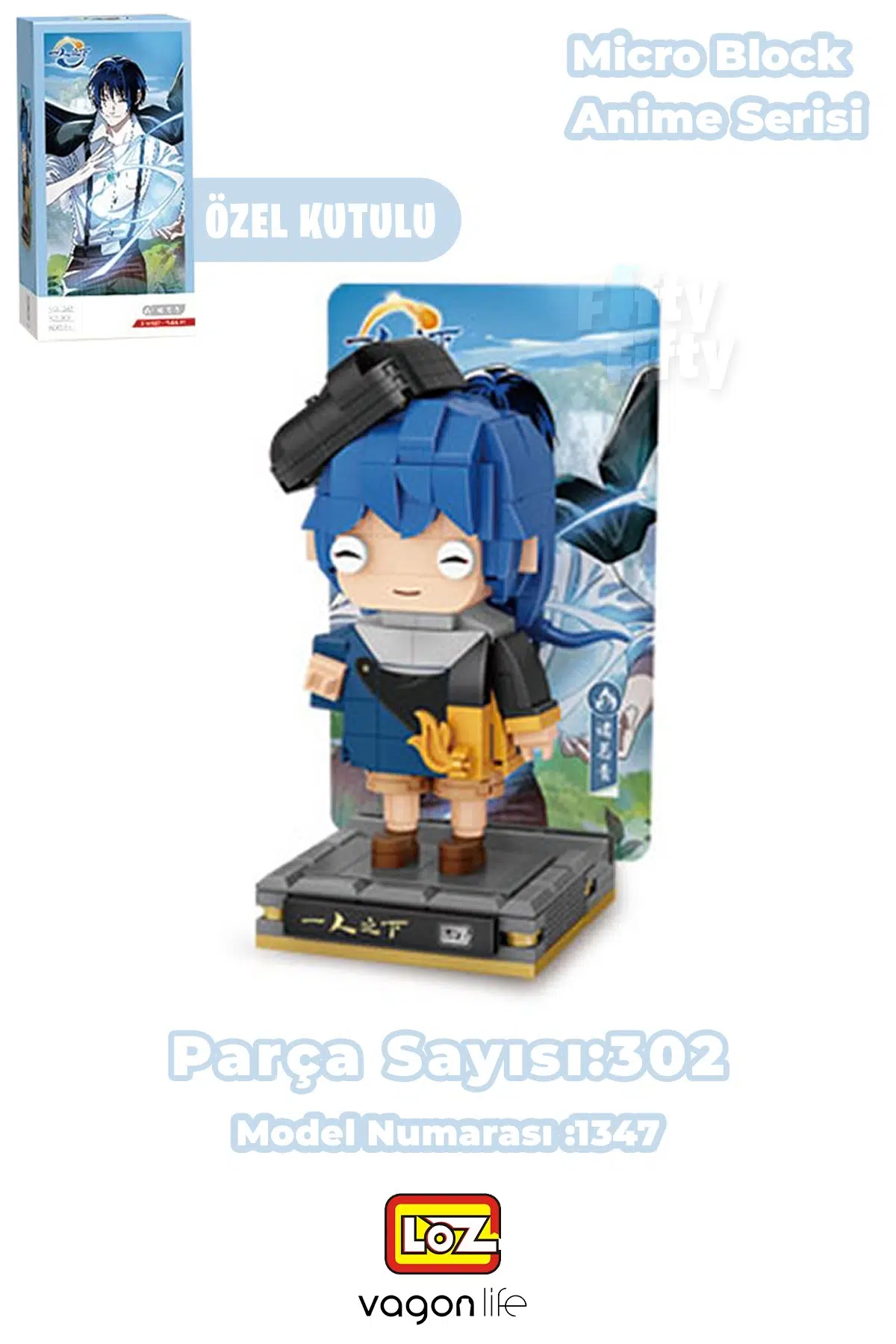 Loz Micro Anime Serisi 1347 Modeli 302 Parça Dekoratif Oyuncak Yapım Seti Yapı Blok FFLZ-1347