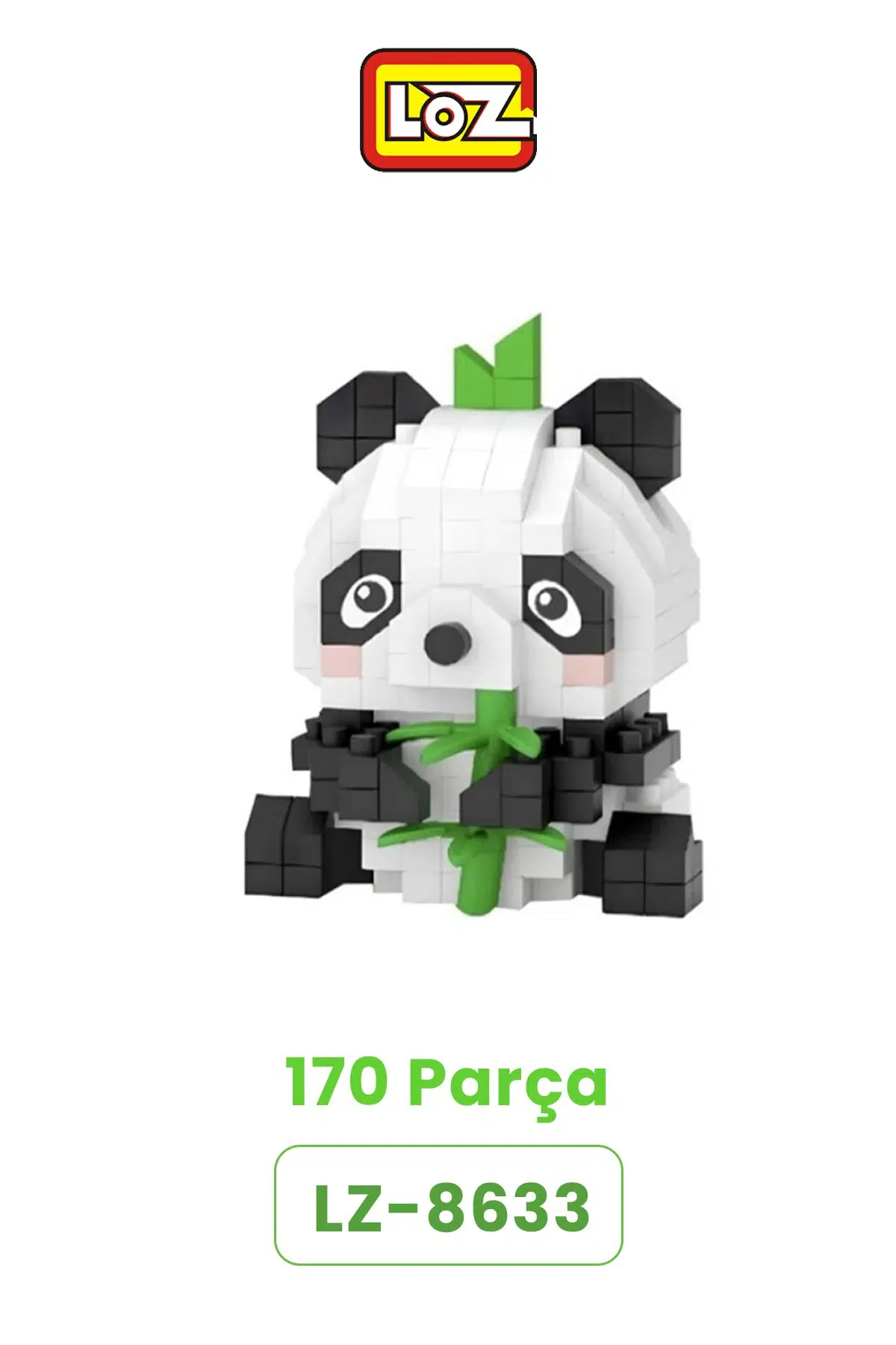 Loz Micro Block 2'li Panda Tavşan Figürü 2 Farklı Model Dekoratif Oyuncak Yapım Seti Yapı Blok Seti