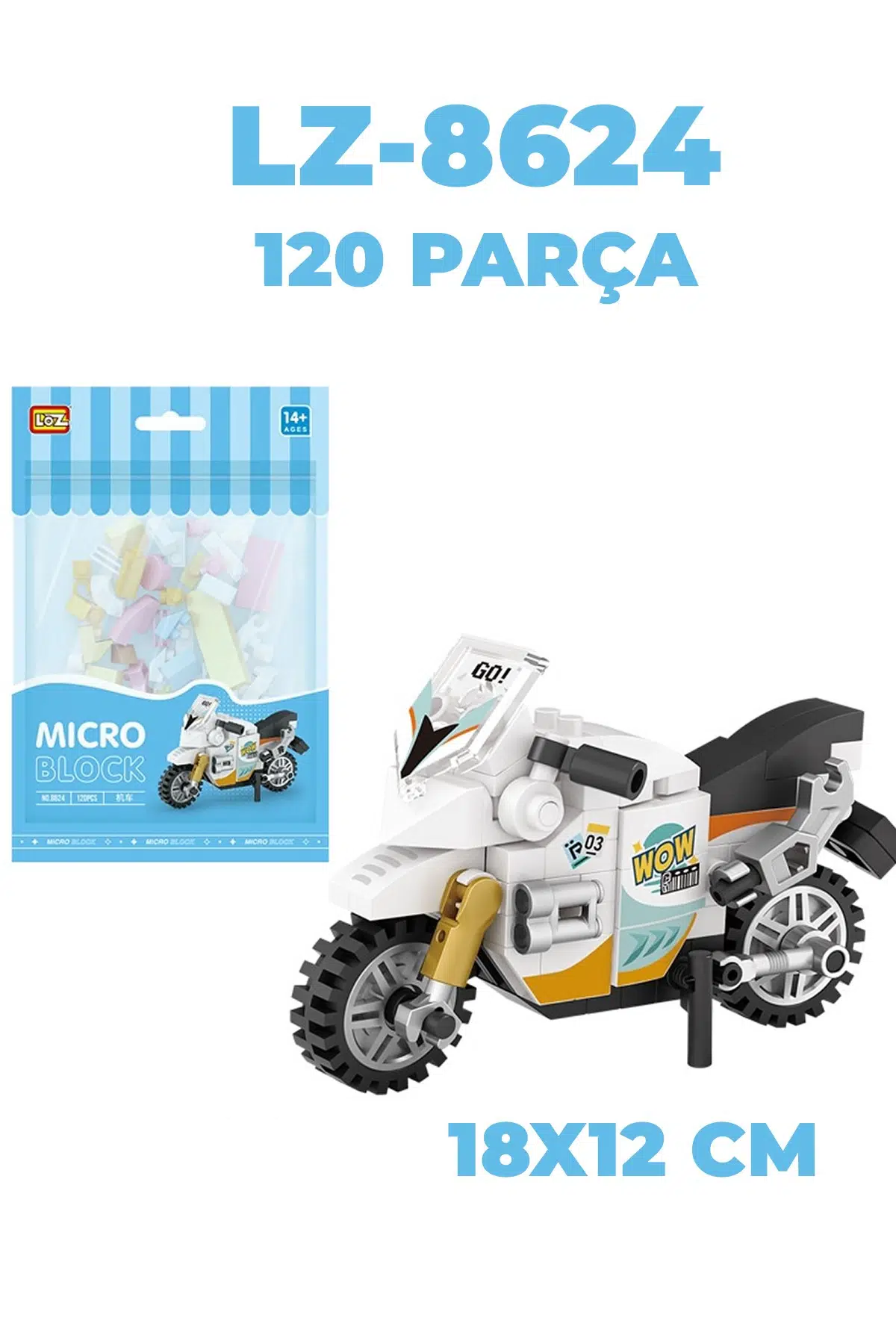 Loz Micro Block 2'li Yarış Seti Araba Motor 2 Farklı Model Dekoratif Oyuncak Yapım Seti Yapı Blok Seti
