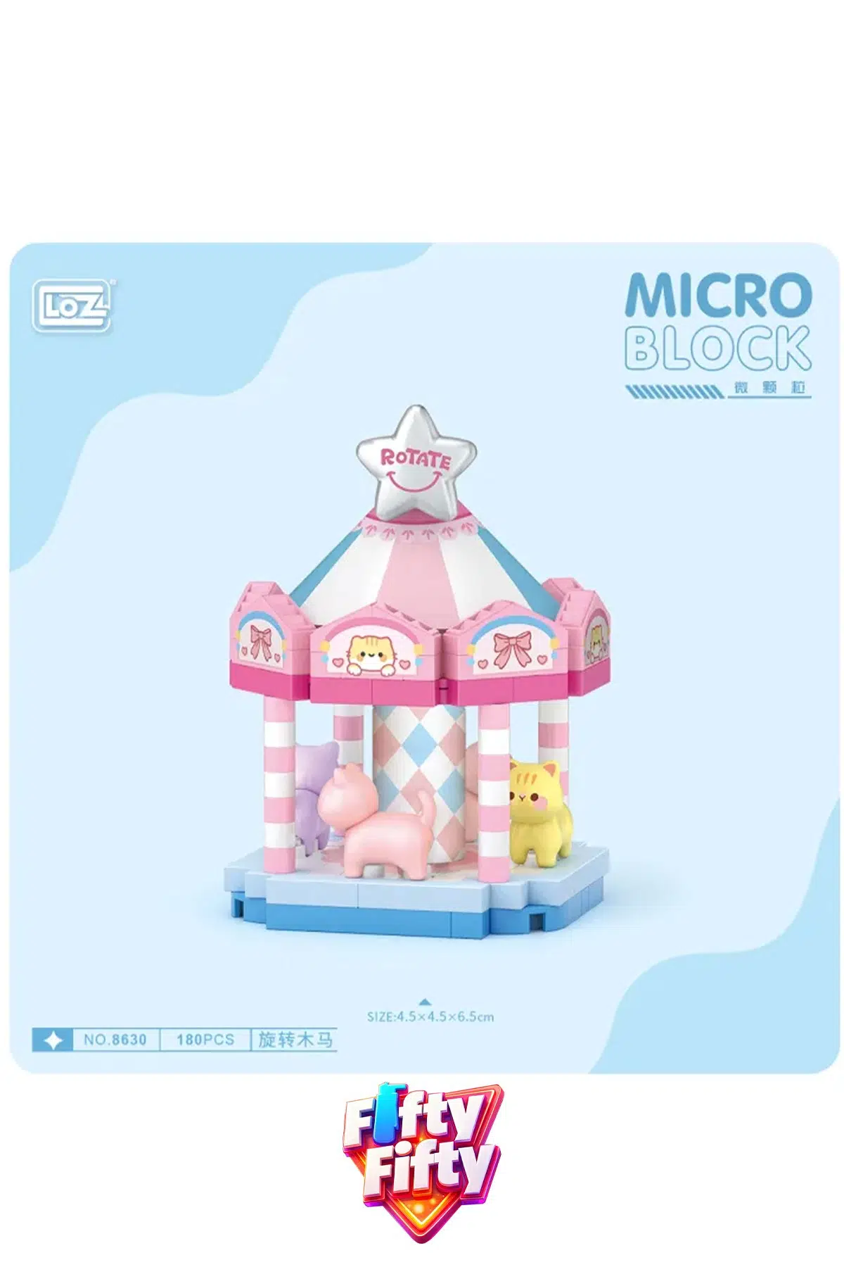 Loz Micro Block 4'lü Lunapark Seti 4 Farklı Model Dekoratif Oyuncak Yapım Seti Yapı Blok Seti