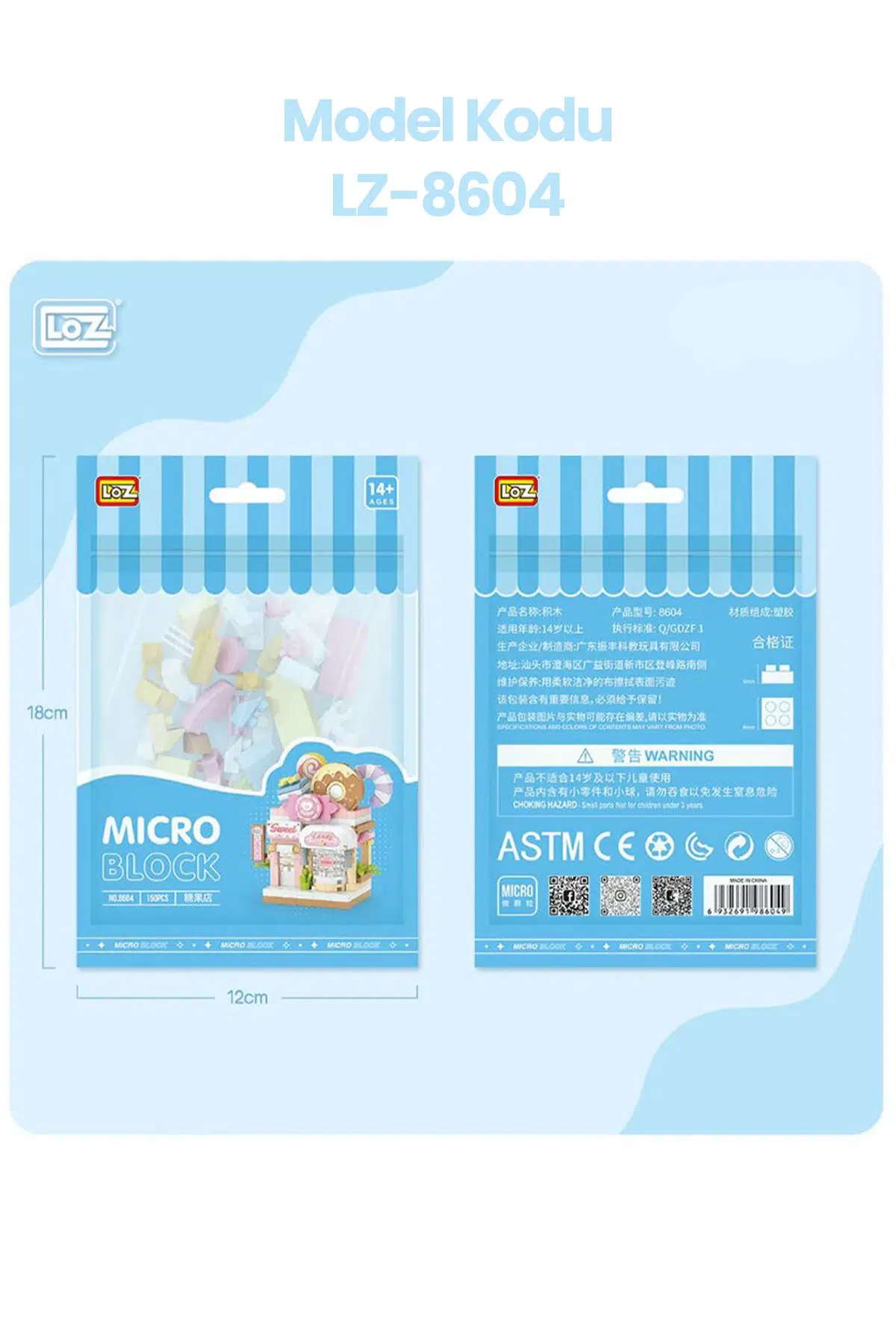 Loz Micro Block 4'lü Dükkan Seti 4 Farklı Model Dekoratif Oyuncak Yapım Seti Yapı Blok Seti