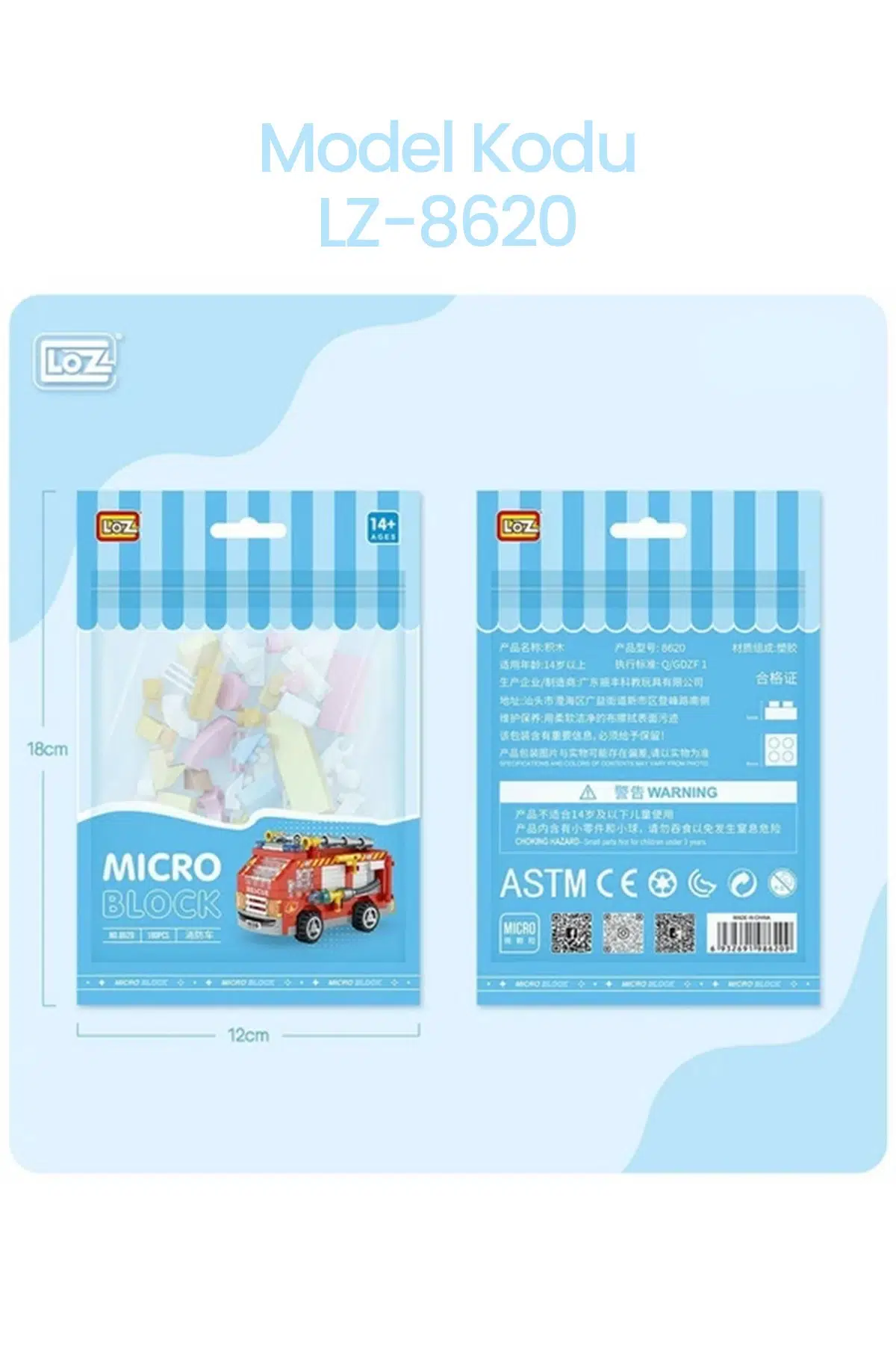Loz Micro Block 4'lü Araç Seti 4 Farklı Model Dekoratif Oyuncak Yapım Seti Yapı Blok Seti