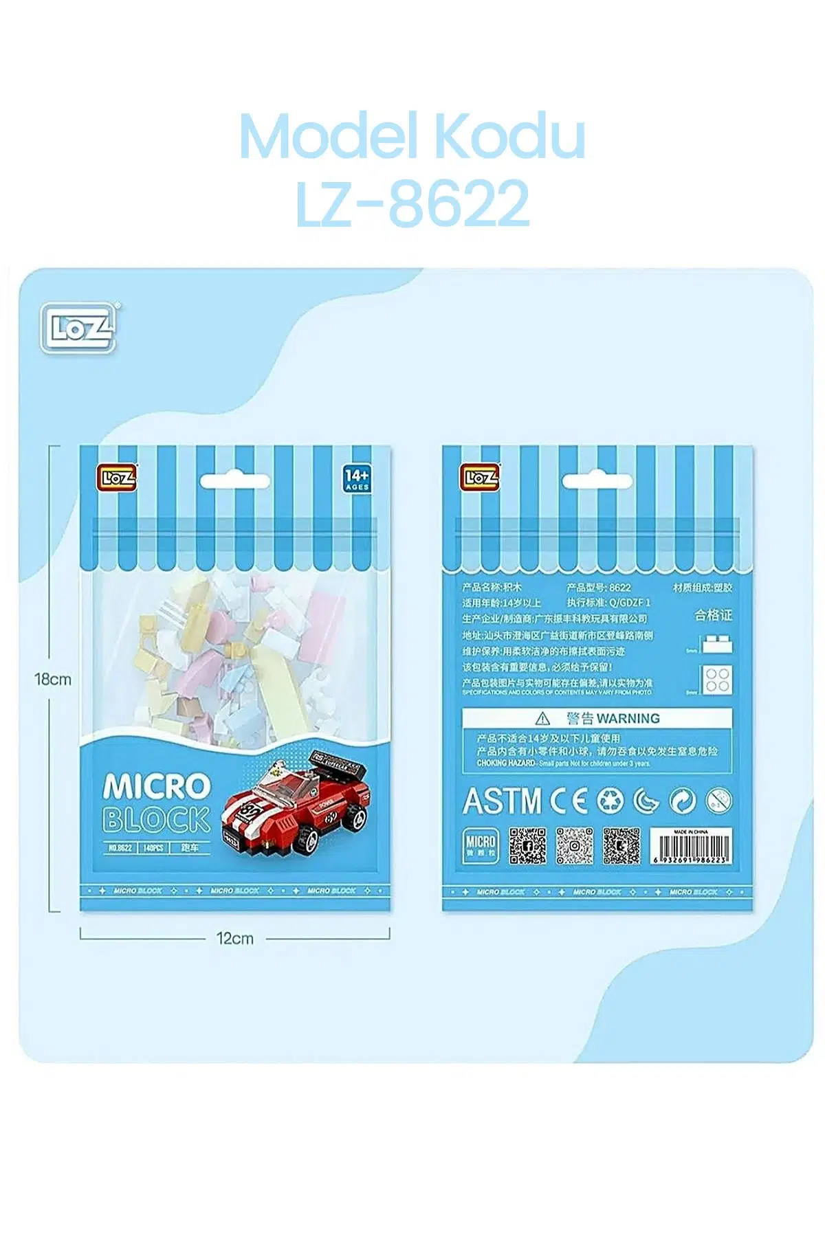 Loz Micro Block 4'lü Araç Seti 4 Farklı Model Dekoratif Oyuncak Yapım Seti Yapı Blok Seti