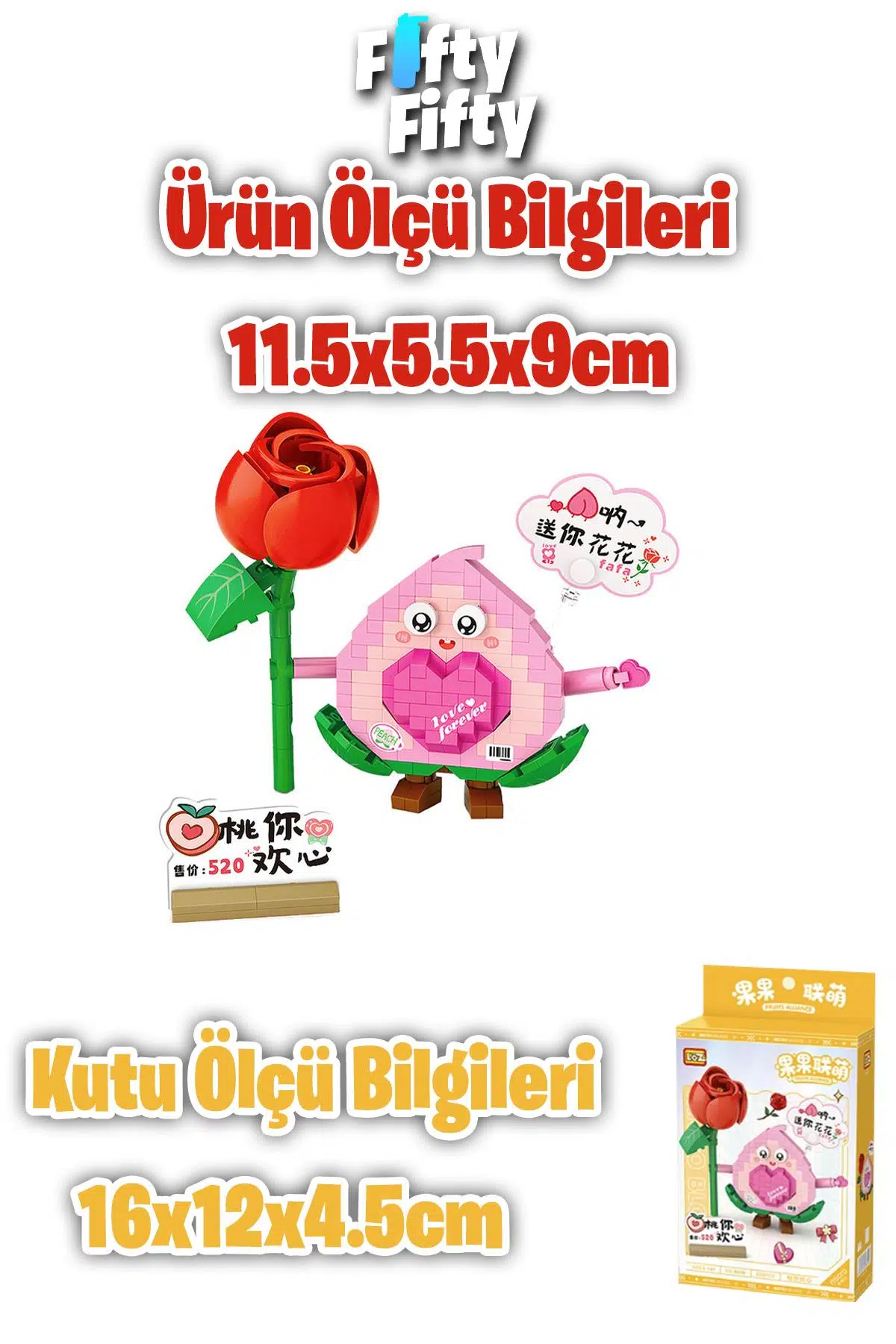 LOZ Micro Block Serisi Sevimli Çiçek 330 Parça Oyuncak Yapım Seti FFLZ-8818