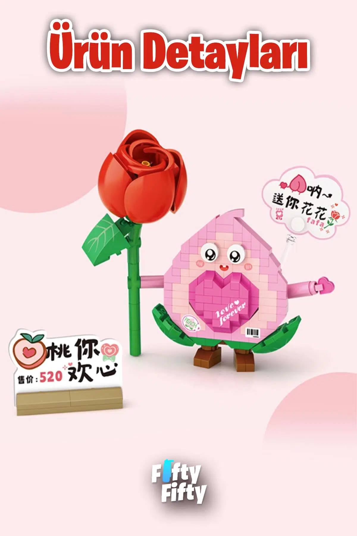 LOZ Micro Block Serisi Sevimli Çiçek 330 Parça Oyuncak Yapım Seti FFLZ-8818