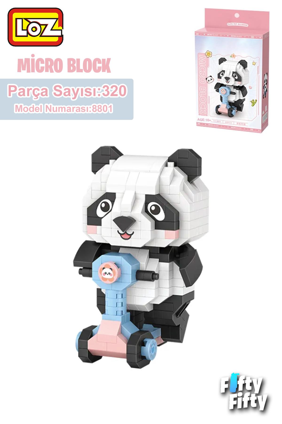 LOZ Micro Block Serisi Panda 320 Parça Oyuncak Yapım Seti FFLZ-8801