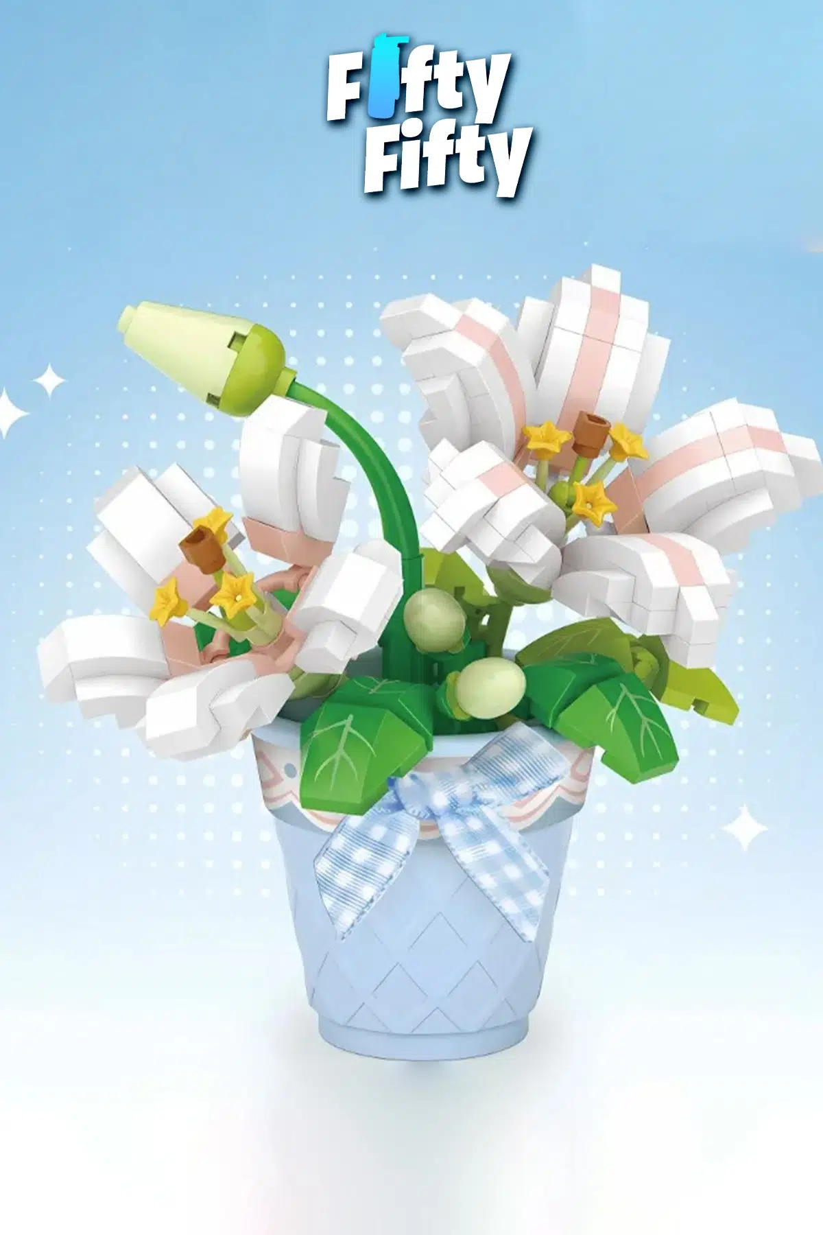 LOZ Micro Block Serisi Çiçek Buketi Saksılı Zambak Figürü 240 Parça Oyuncak Yapım Seti FFLZ-8837