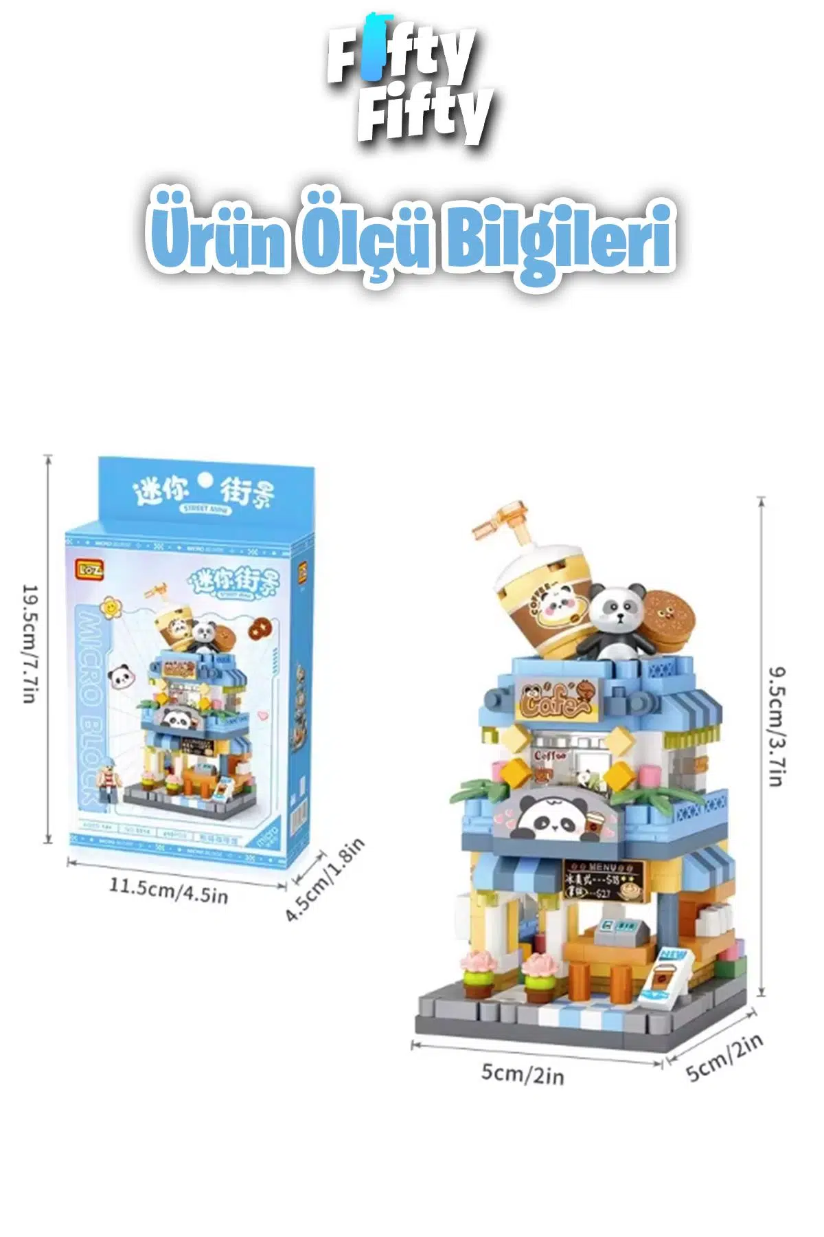 Loz Micro Block Serisi Kahve Dükkanı 400 Parça Oyuncak Yapım Seti FFLZ-8814