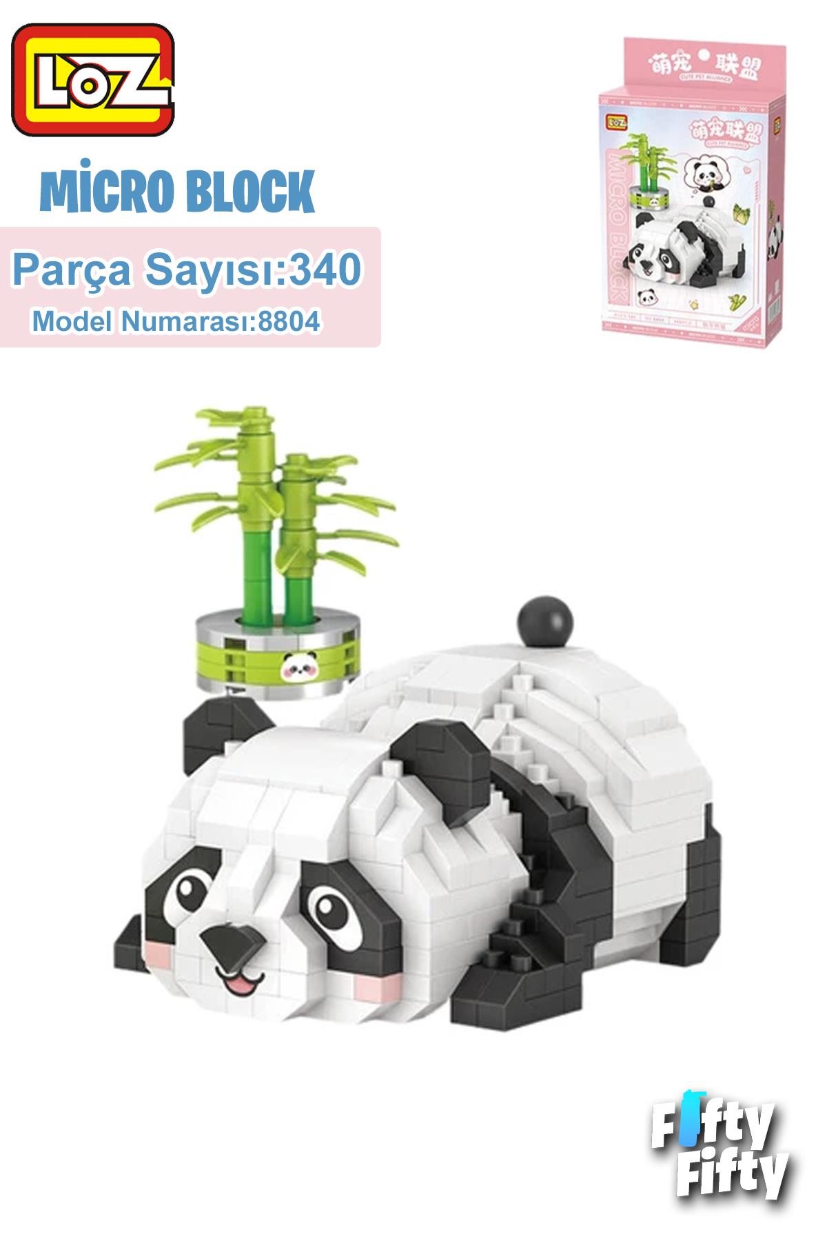 Loz Micro Block Serisi Panda 340 Parça Oyuncak Yapım Seti FFLZ-8804