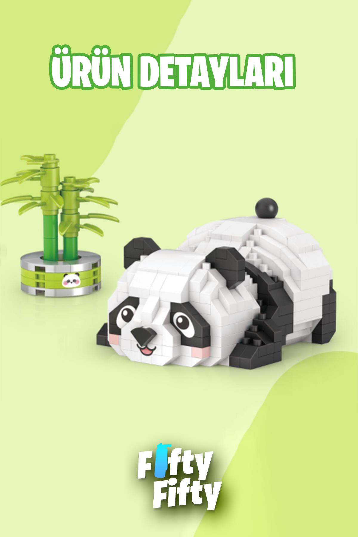 Loz Micro Block Serisi Panda 340 Parça Oyuncak Yapım Seti FFLZ-8804