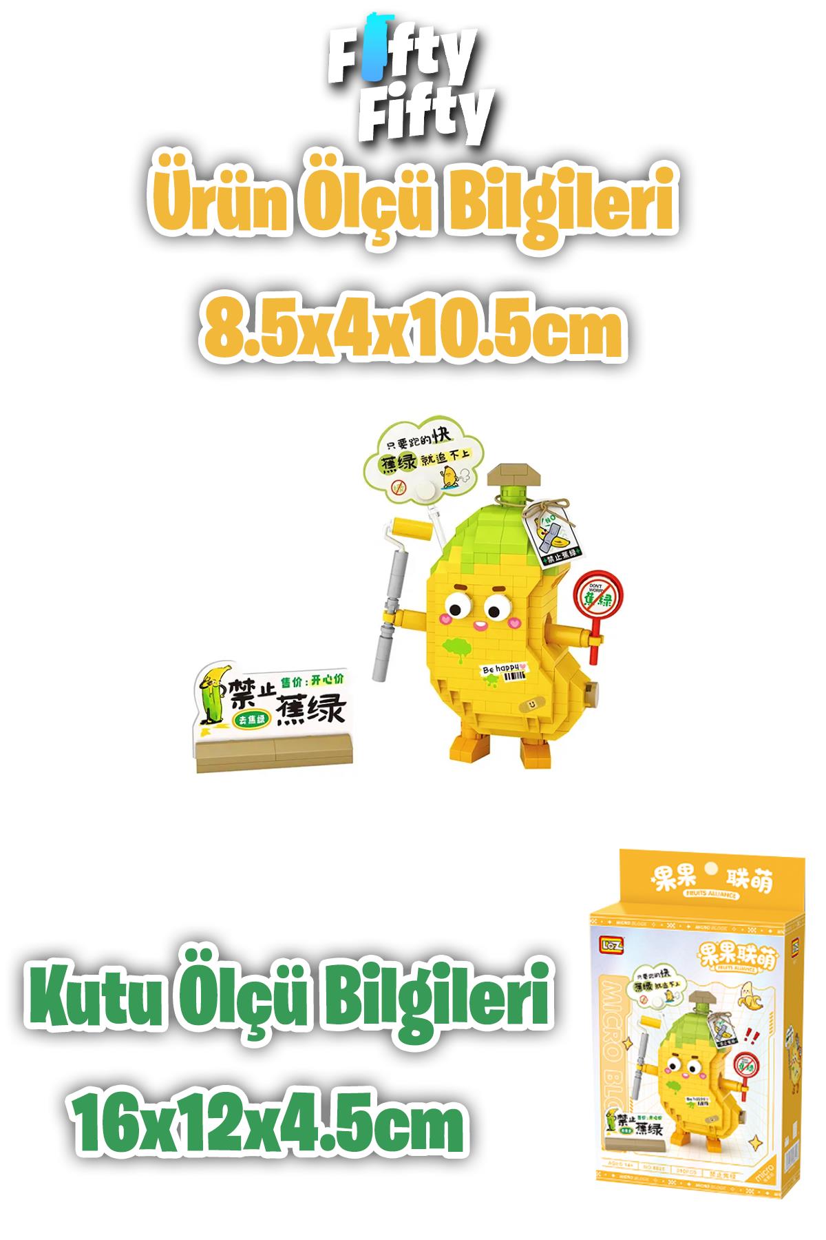 LOZ Micro Block Serisi Sevimli Muz 310 Parça Oyuncak Yapım Seti FFLZ-8820