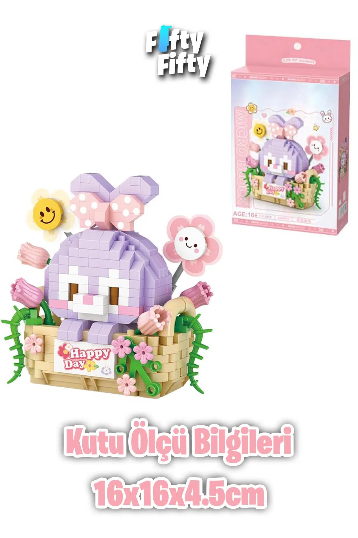 LOZ Micro Block Serisi Sevimli Tavşan 400 Parça Oyuncak Yapım Seti FFLZ-8805