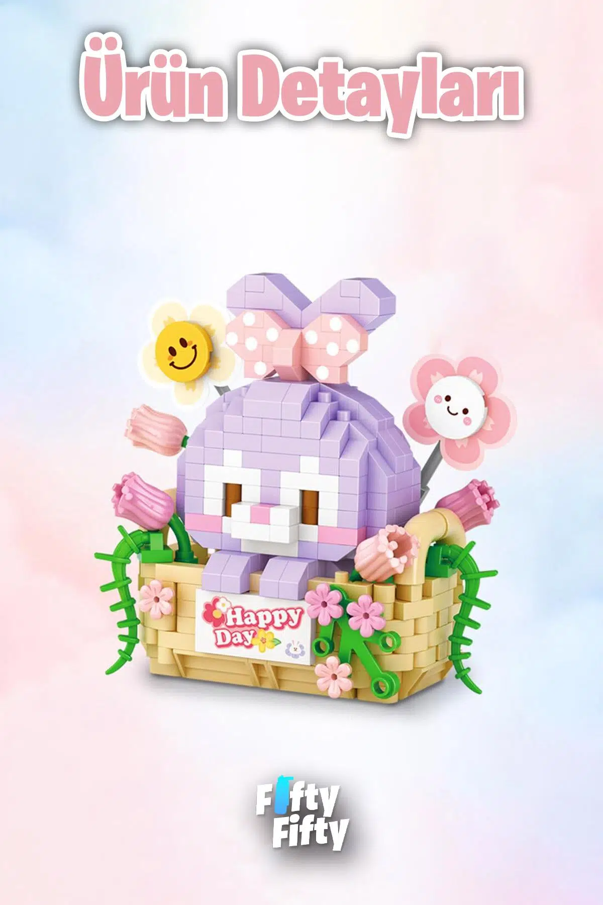 LOZ Micro Block Serisi Sevimli Tavşan 400 Parça Oyuncak Yapım Seti FFLZ-8805