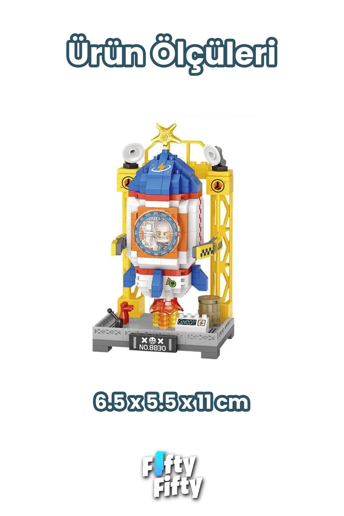 Loz Micro Block Serisi Uzay Aracı Figürü 400 Parça Dekoratif Oyuncak Yapım Seti Yapı Blok FFLZ-8830