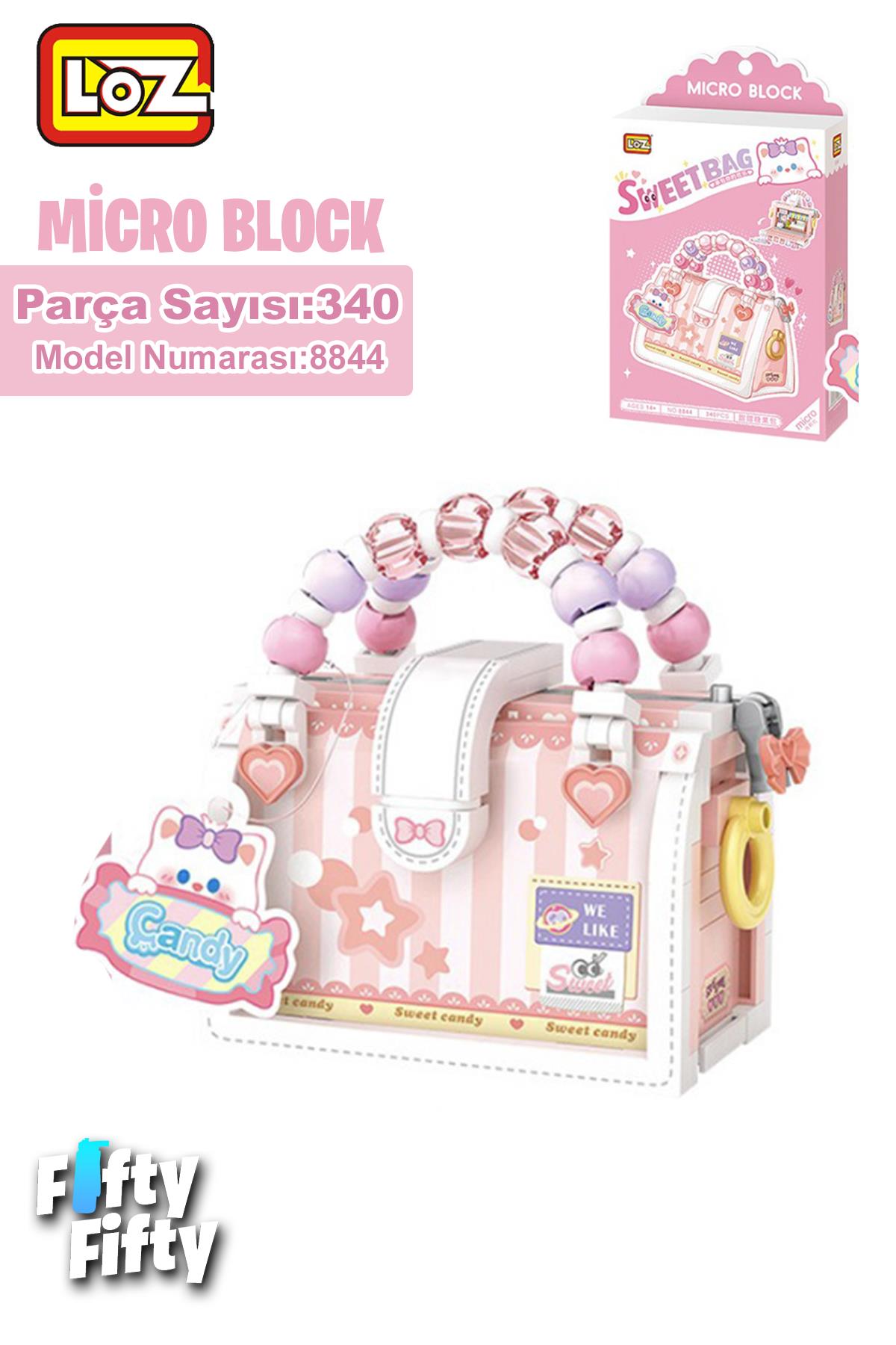 Loz Micro Block Sweet Bag Serisi Boncuklu Çanta 340 Parça Oyuncak Yapım Seti FFLZ-8844