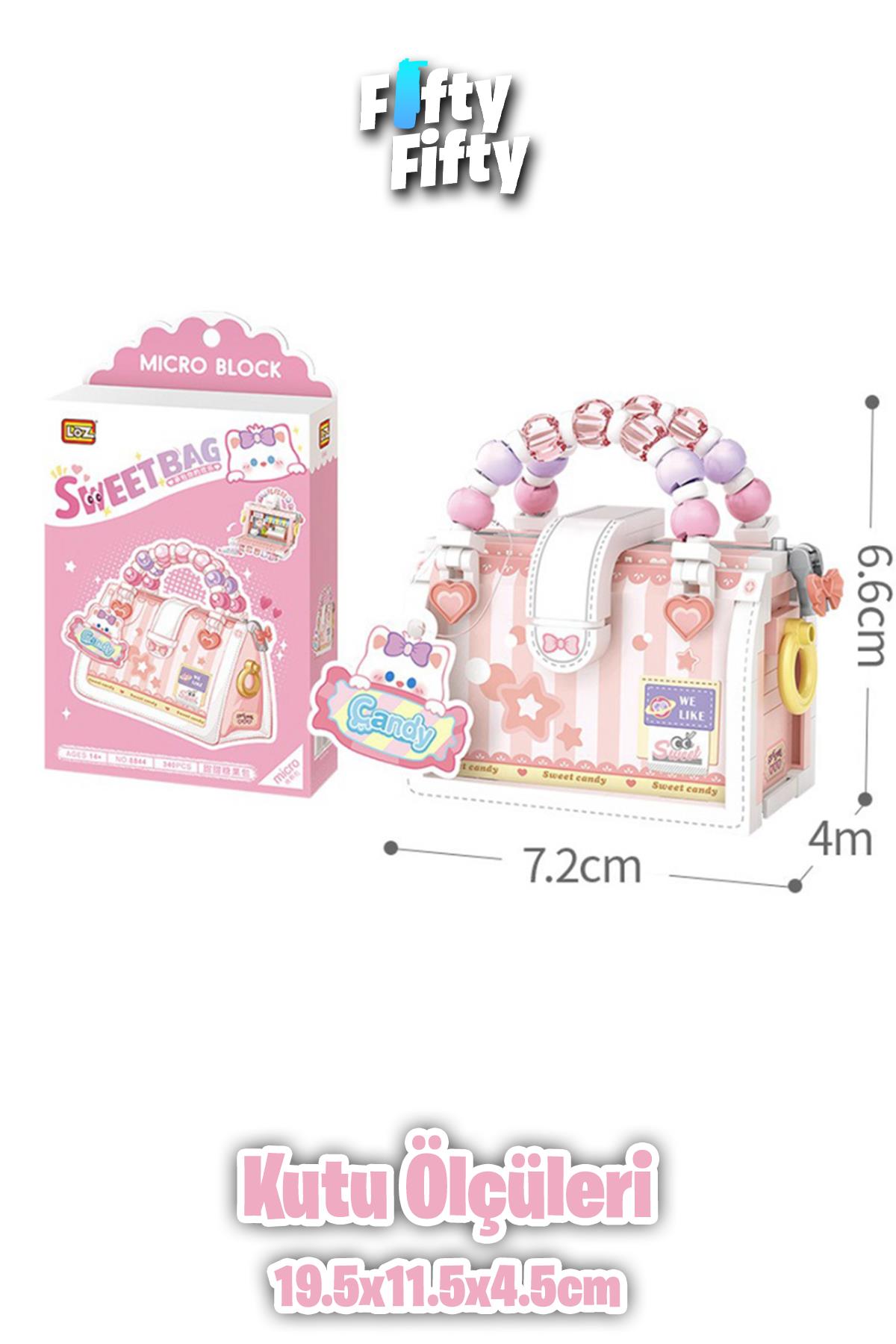 Loz Micro Block Sweet Bag Serisi Boncuklu Çanta 340 Parça Oyuncak Yapım Seti FFLZ-8844