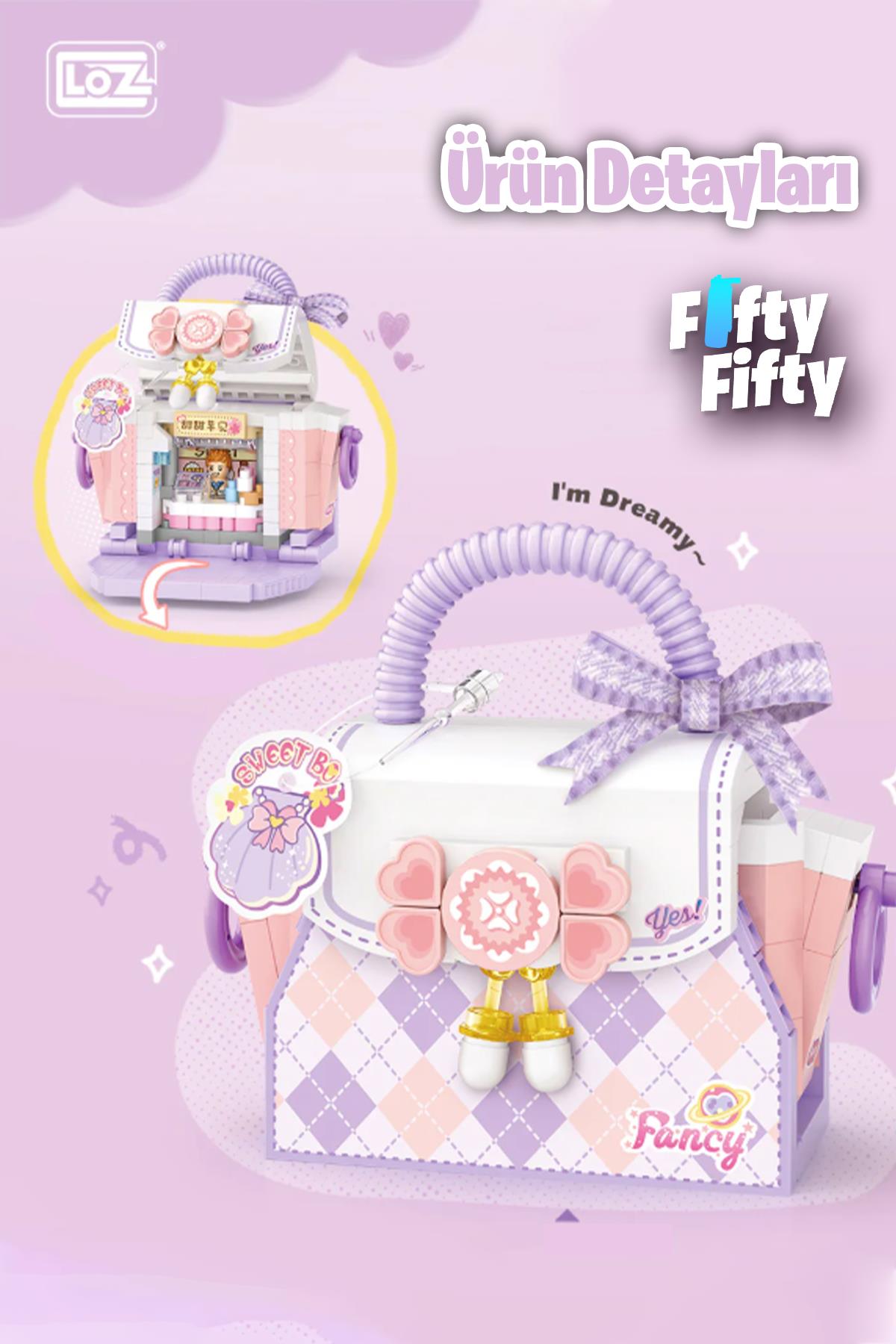 Loz Micro Block Sweet Bag Serisi Mor Çanta 350 Parça Oyuncak Yapım Seti FFLZ-8846