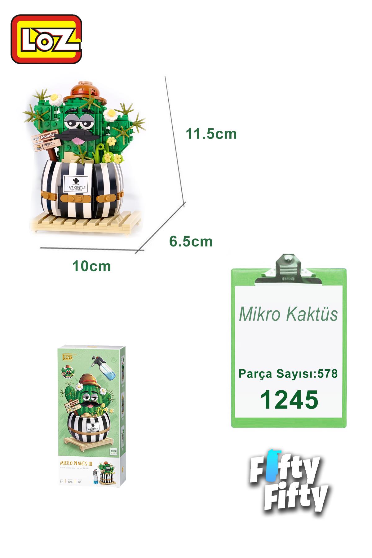 Loz Mikro Bitki Kaktüs -LZ1245 (578 Parça) Oyuncak Yapım Seti