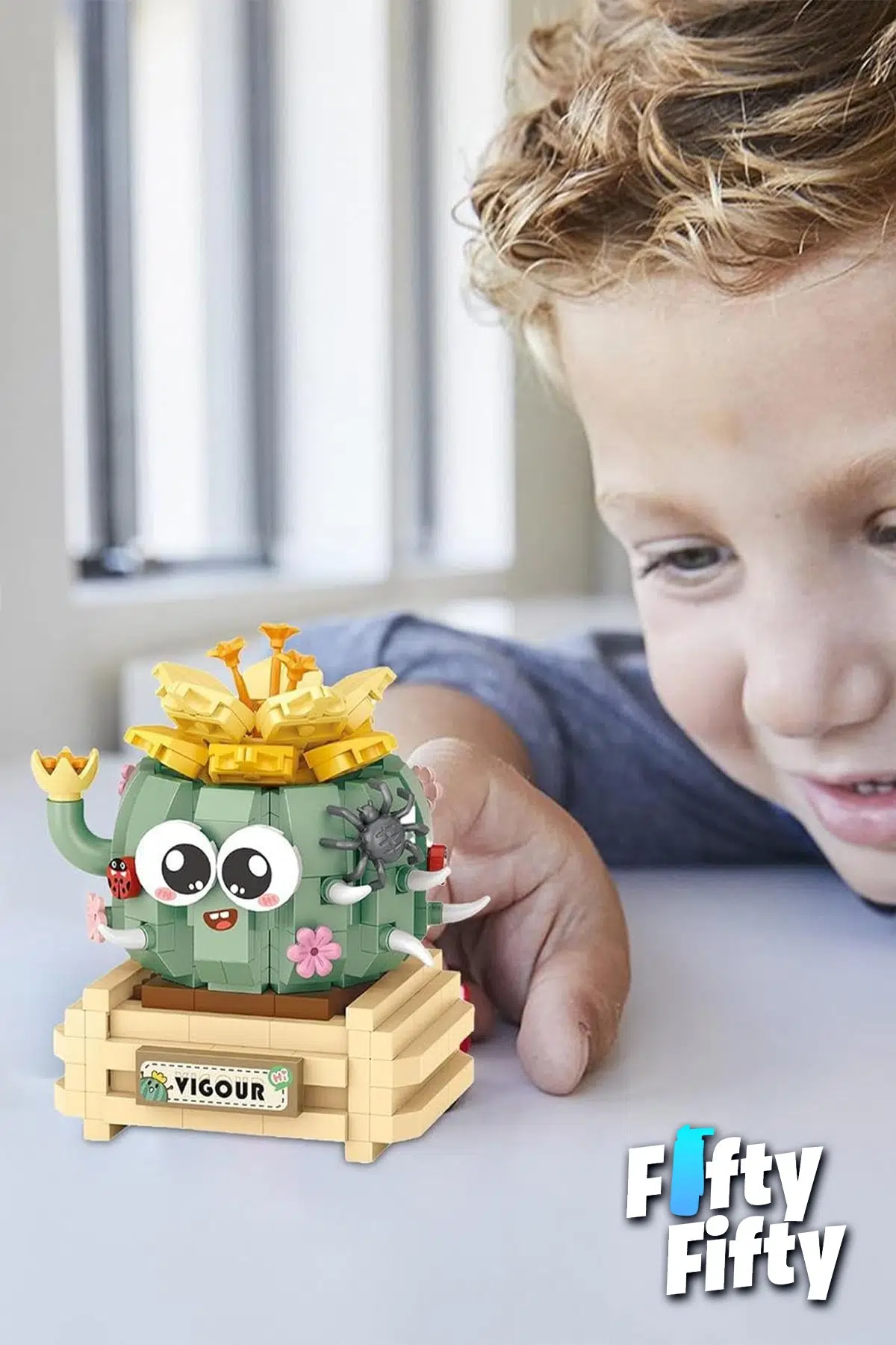 Loz Mikro Blok Serisi Kaktüs Figürü 450 Parça Oyuncak Yapım Seti FFLZ-8834