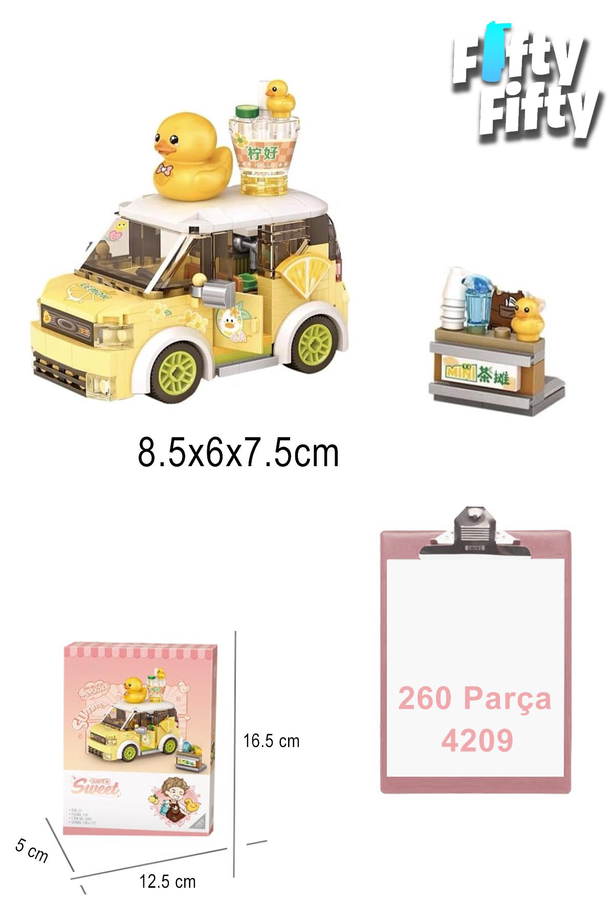 Loz Mini Block Serisi/ Sarı Araba -LZ4209 (260 Parça) Oyuncak Yapım Seti