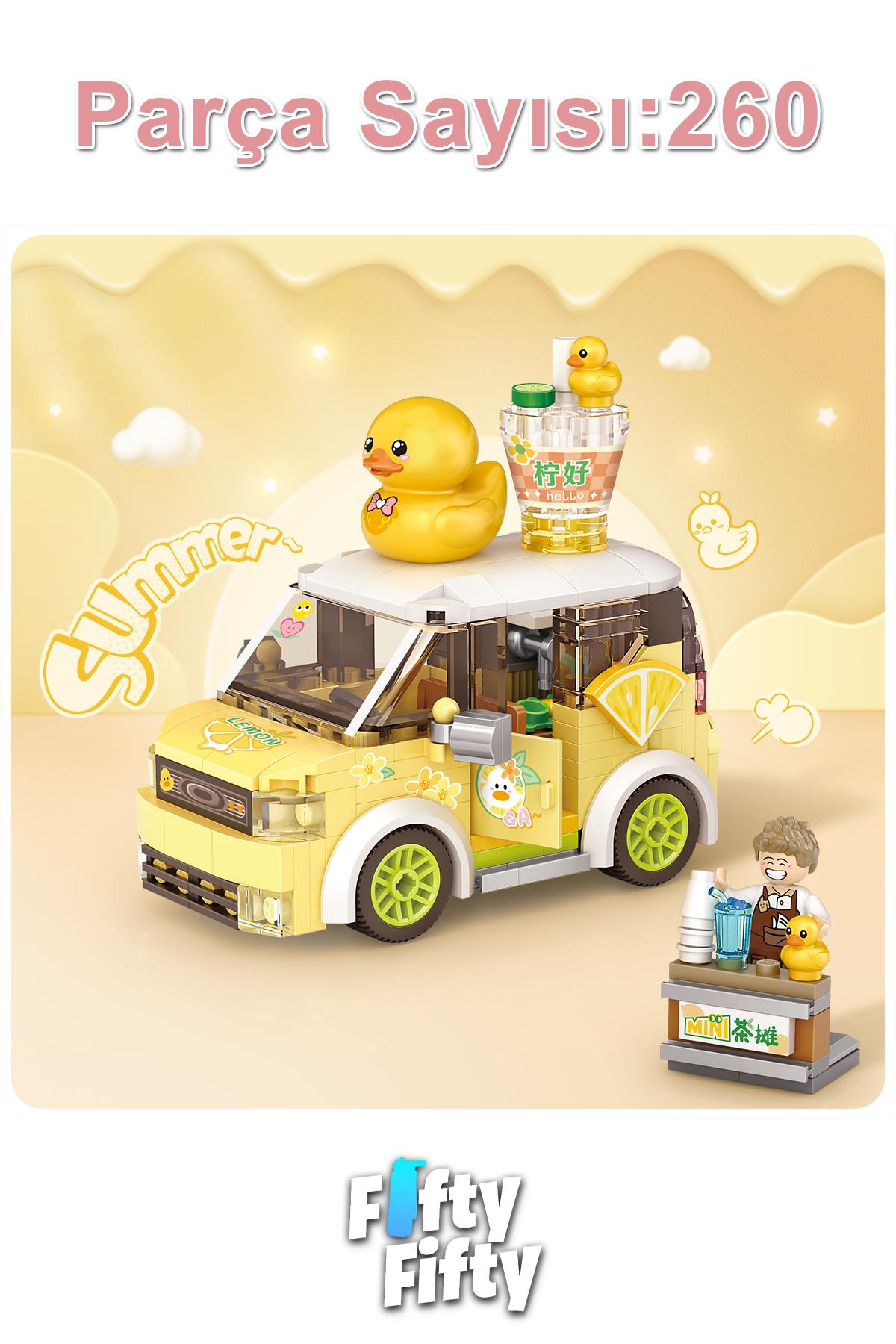 Loz Mini Block Serisi/ Sarı Araba -LZ4209 (260 Parça) Oyuncak Yapım Seti