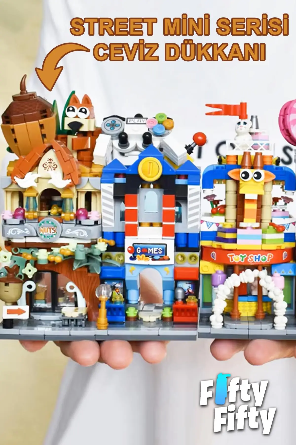 Loz Street Mini Serisi Ceviz Dükkanı -LZ1641 (485 Parça) Oyuncak Yapım Seti