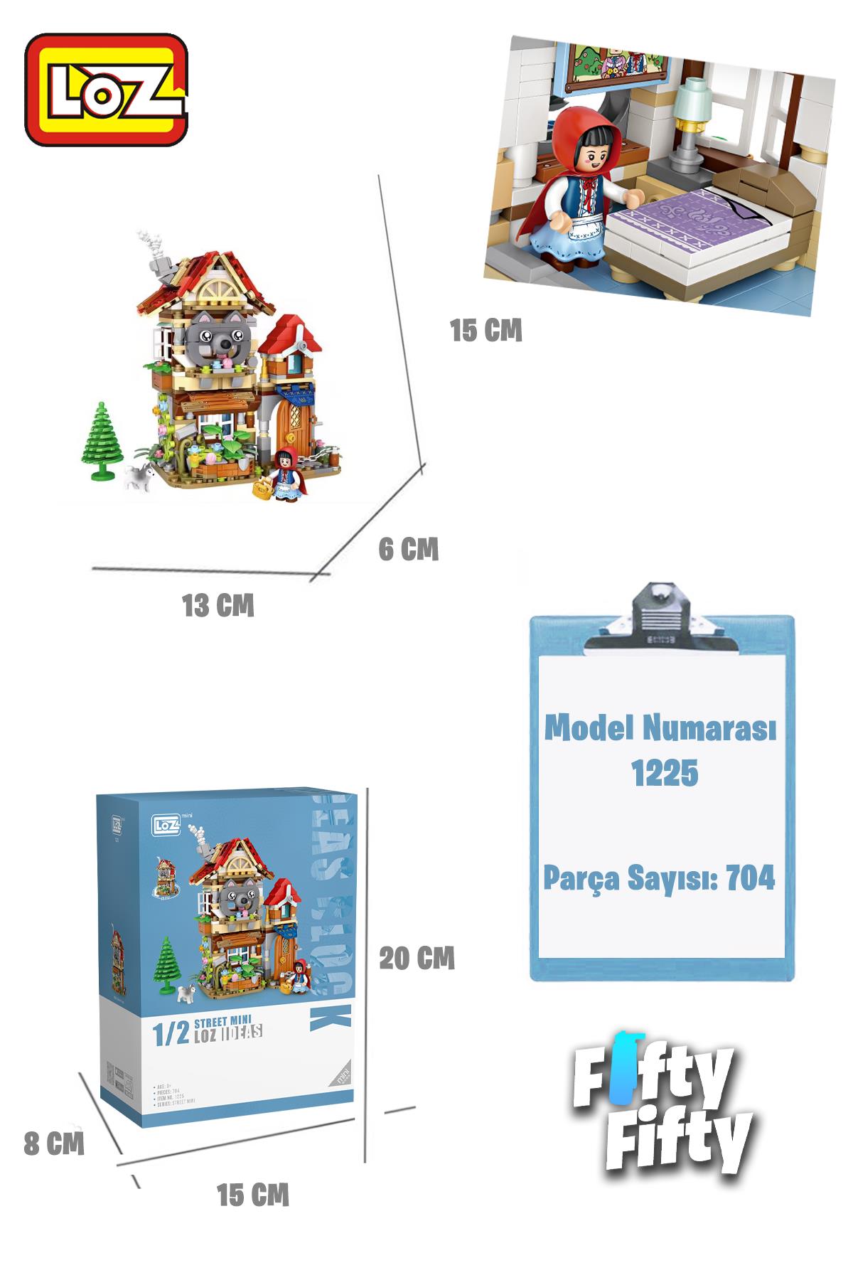 Loz Street Mini Serisi Masal Evi -LZ1225 (704 Parça) Oyuncak Yapım Seti