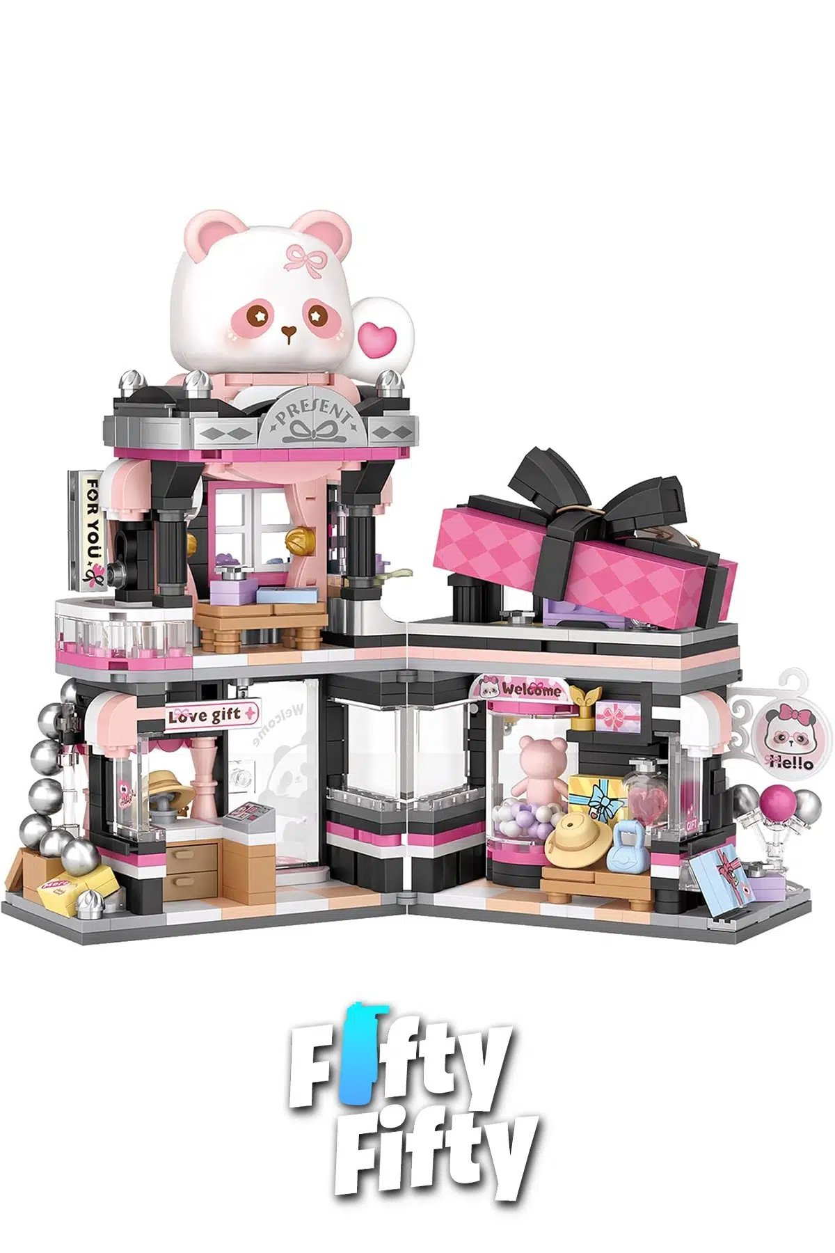 Loz Street Mini Serisi Kedi Temalı Hediye Dükkanı 938 Parça Oyuncak Blok Yapım Seti FFLZ-1378