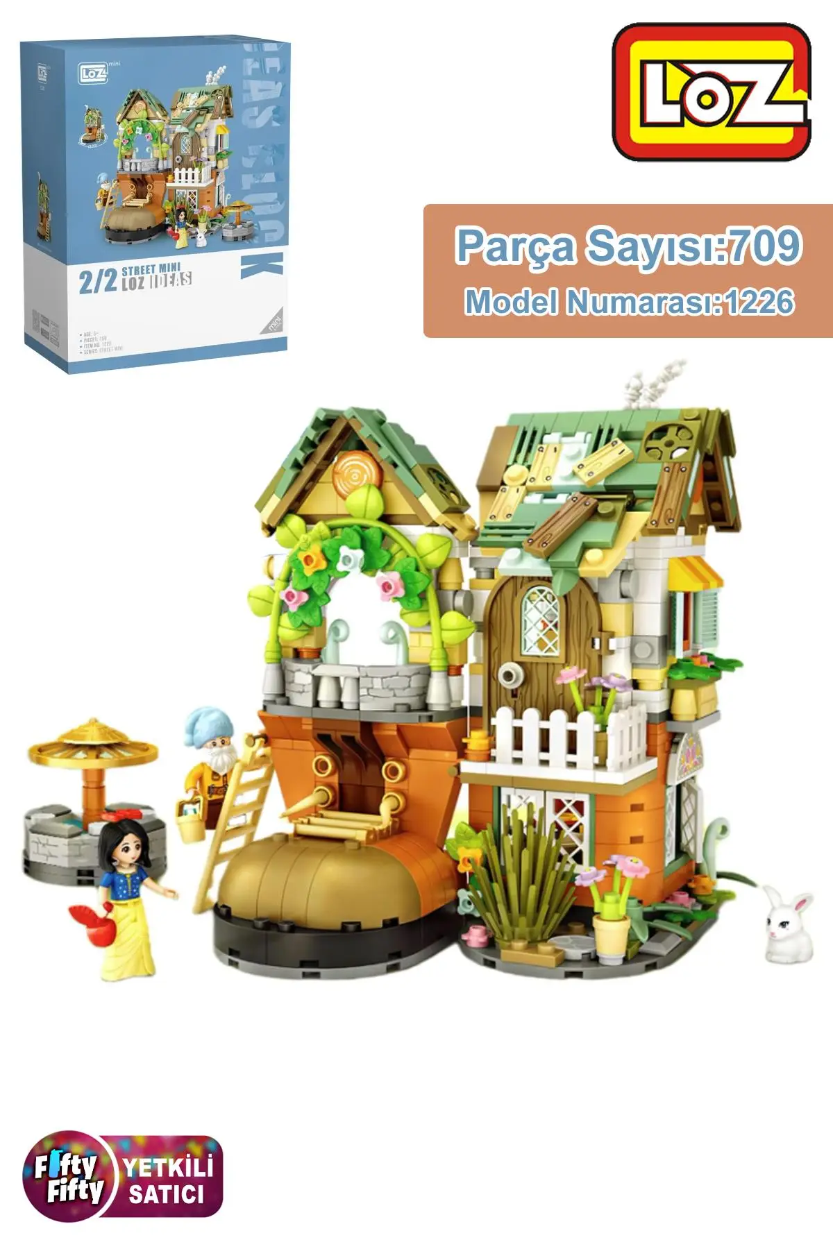 Loz Street Mini Serisi Masal Evi Modeli Prenses Figürü 709 Parça Oyuncak Yapım Seti FFLZ-1226