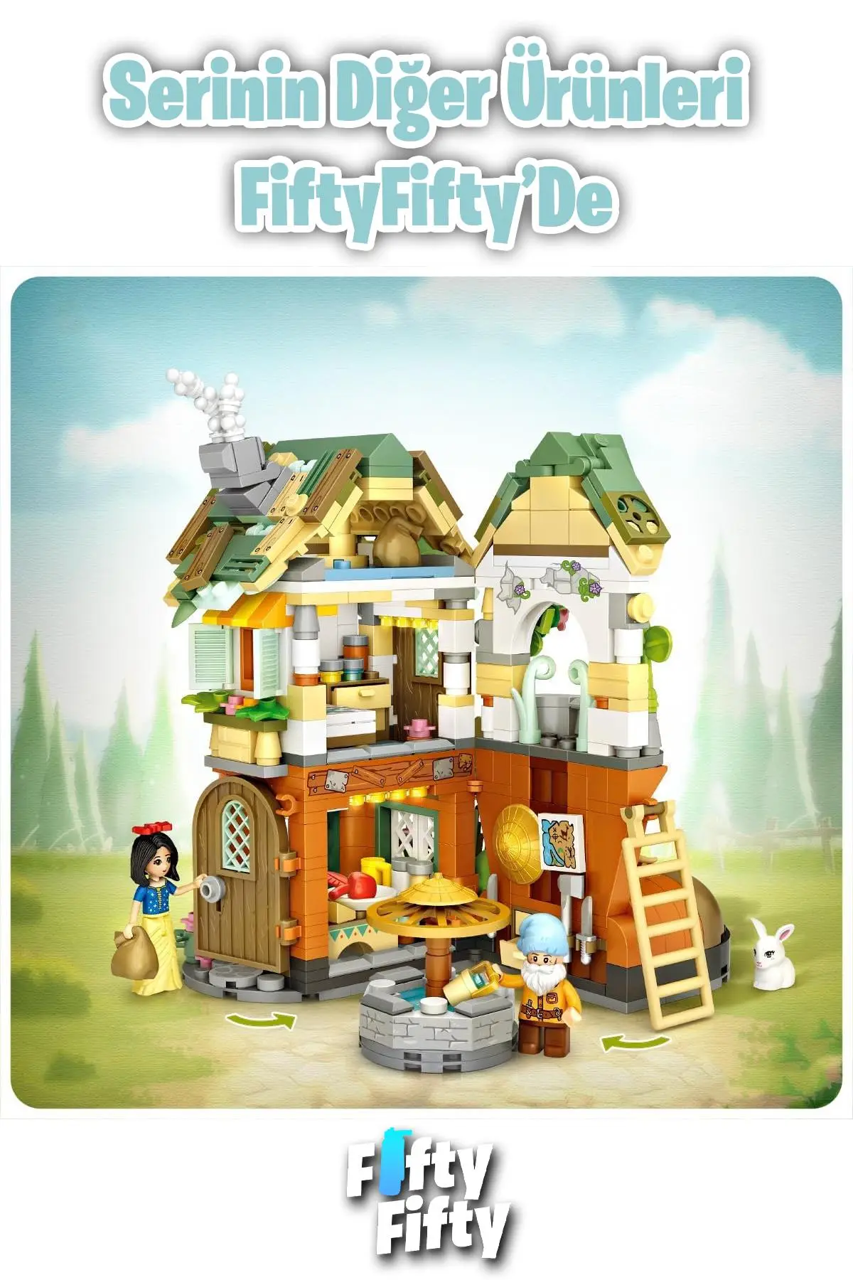 Loz Street Mini Serisi Masal Evi Modeli Prenses Figürü 709 Parça Oyuncak Yapım Seti FFLZ-1226