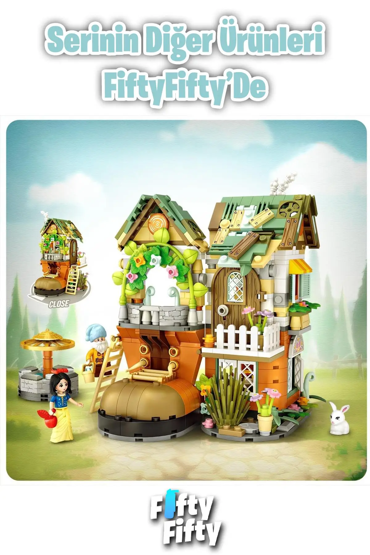 Loz Street Mini Serisi Masal Evi Modeli Prenses Figürü 709 Parça Oyuncak Yapım Seti FFLZ-1226