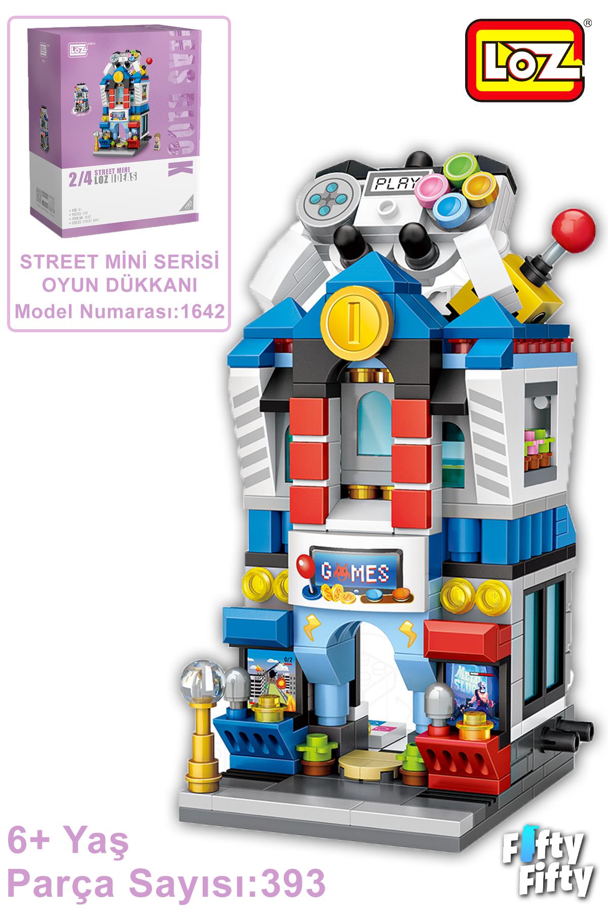 Loz Street Mini Serisi Oyun Dükkanı -LZ1642 (393 Parça) Oyuncak Yapım Seti